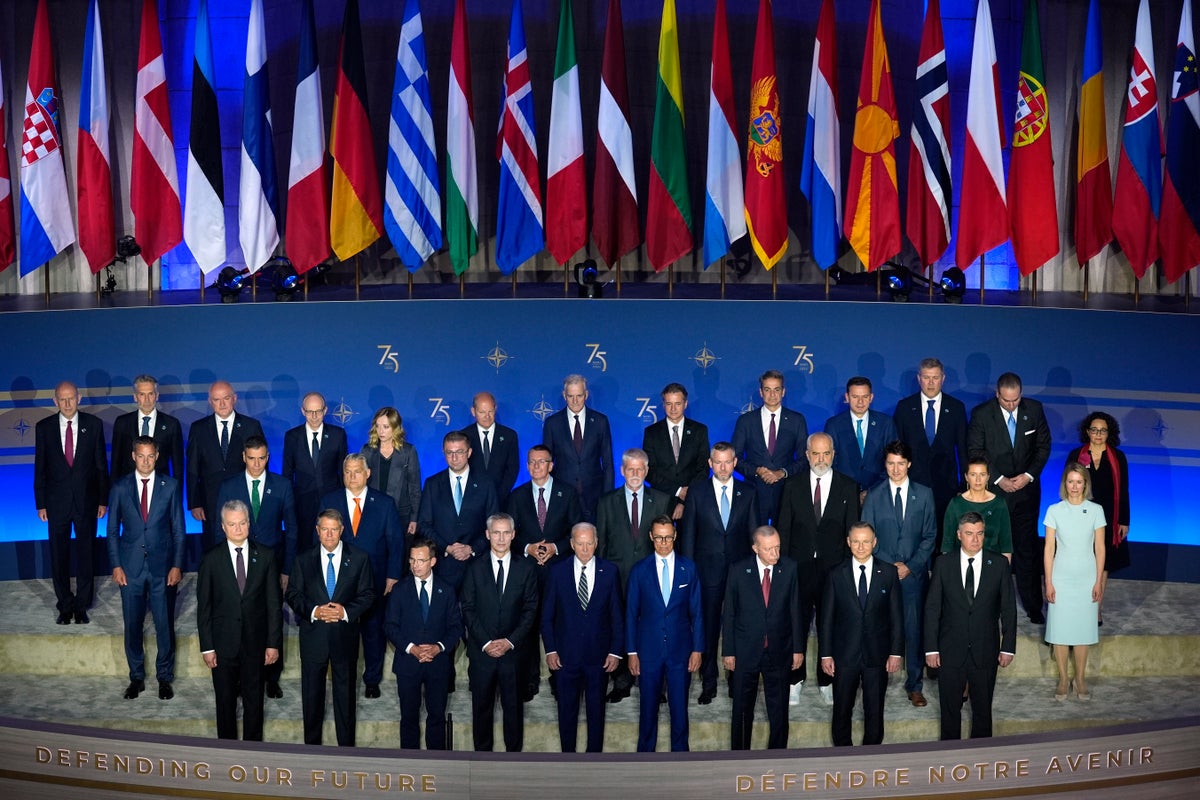 Watch: Nato world leaders arrive for Washington DC