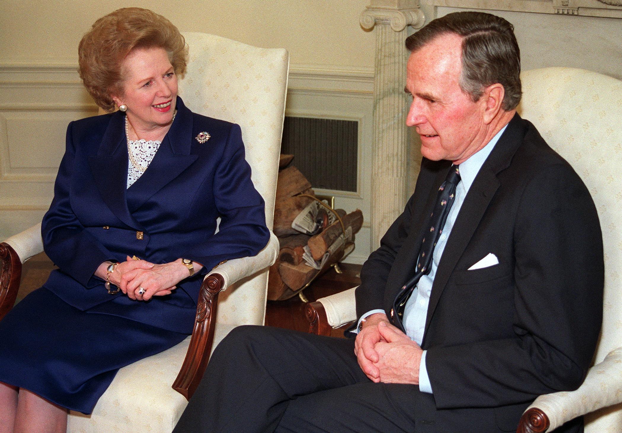 Margaret Thatcher and George H W Bush first met on 7 November 1988