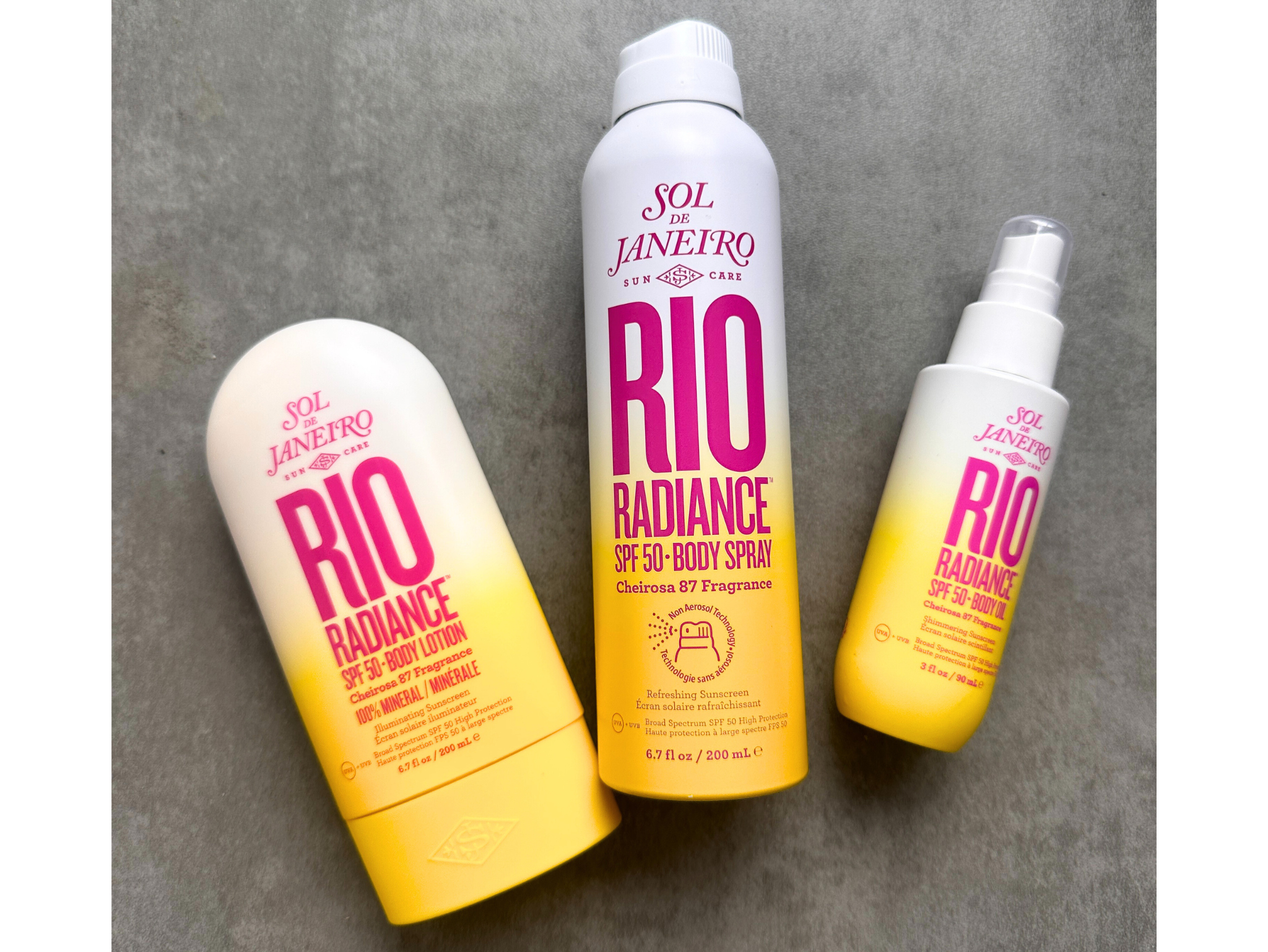 I put the Rio radiance SPF 50 body lotion, spray and oil to the test