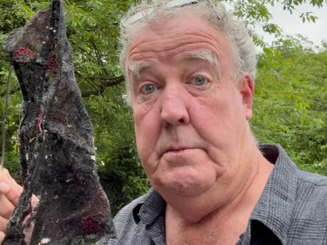 Jeremy Clarkson finds a pair of underpants on a ‘famous dogging site’ outside the pub he bought