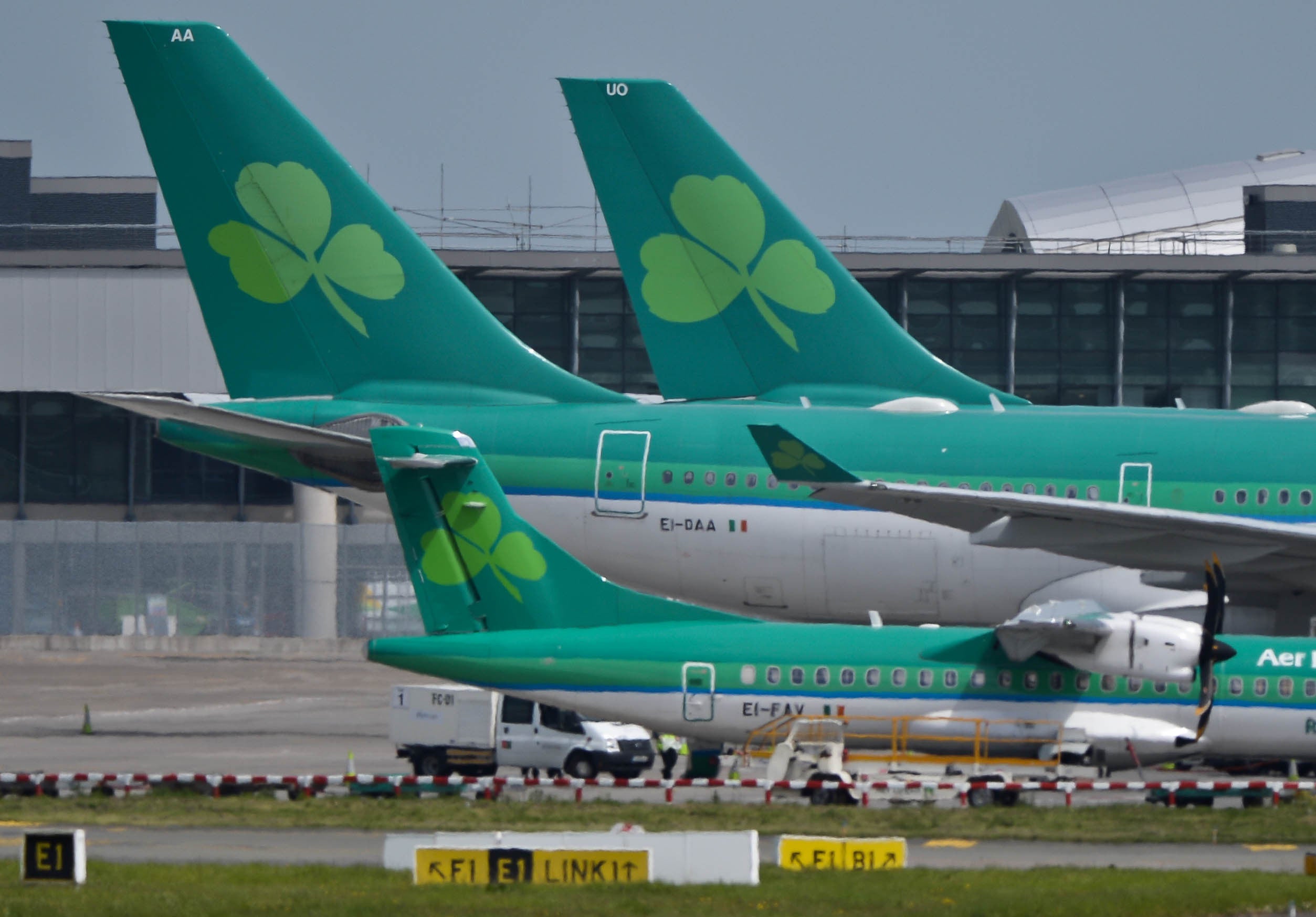 Aer Lingus planes at Dublin Airport