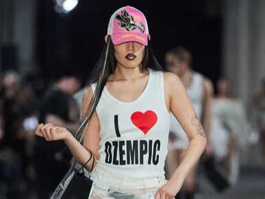 Namilia sparks controversy after debuting Ozempic top at Berlin Fashion Week