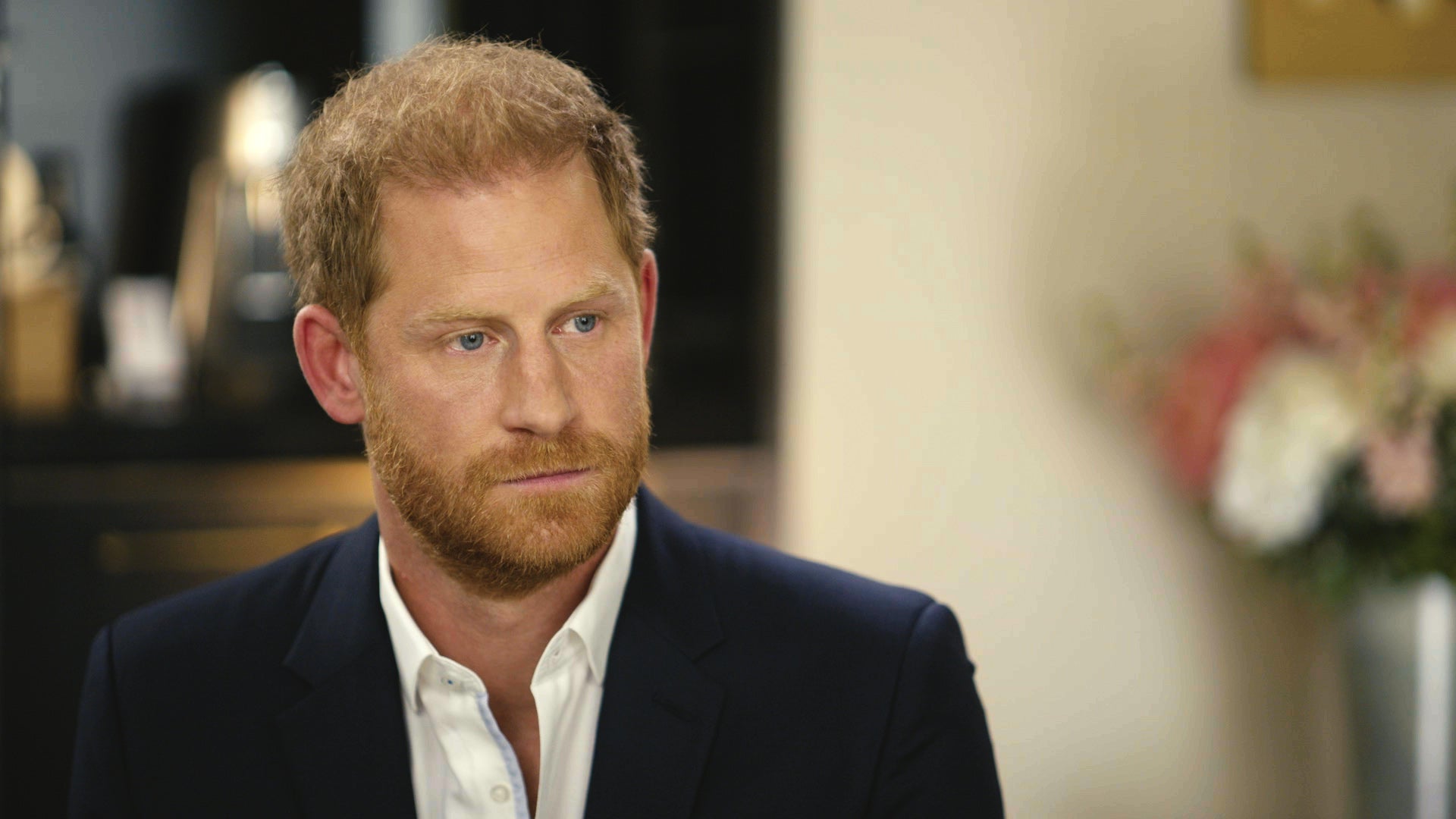 The Duke of Sussex being interviewed for the ITV programme (ITV/PA)A close up picture of Harry being interviewed