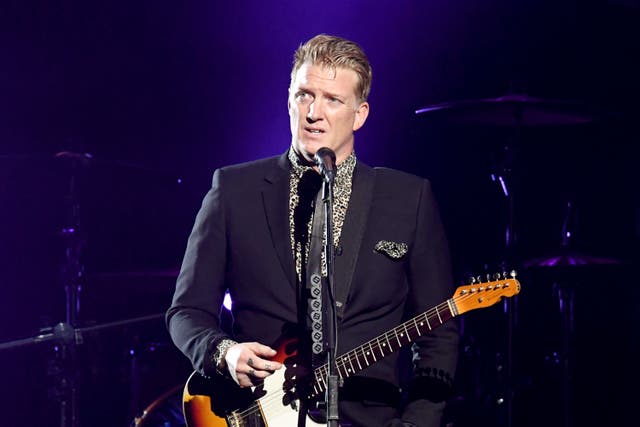 <p>Josh Homme of Queens of the Stone Age performing in California in 2019</p>