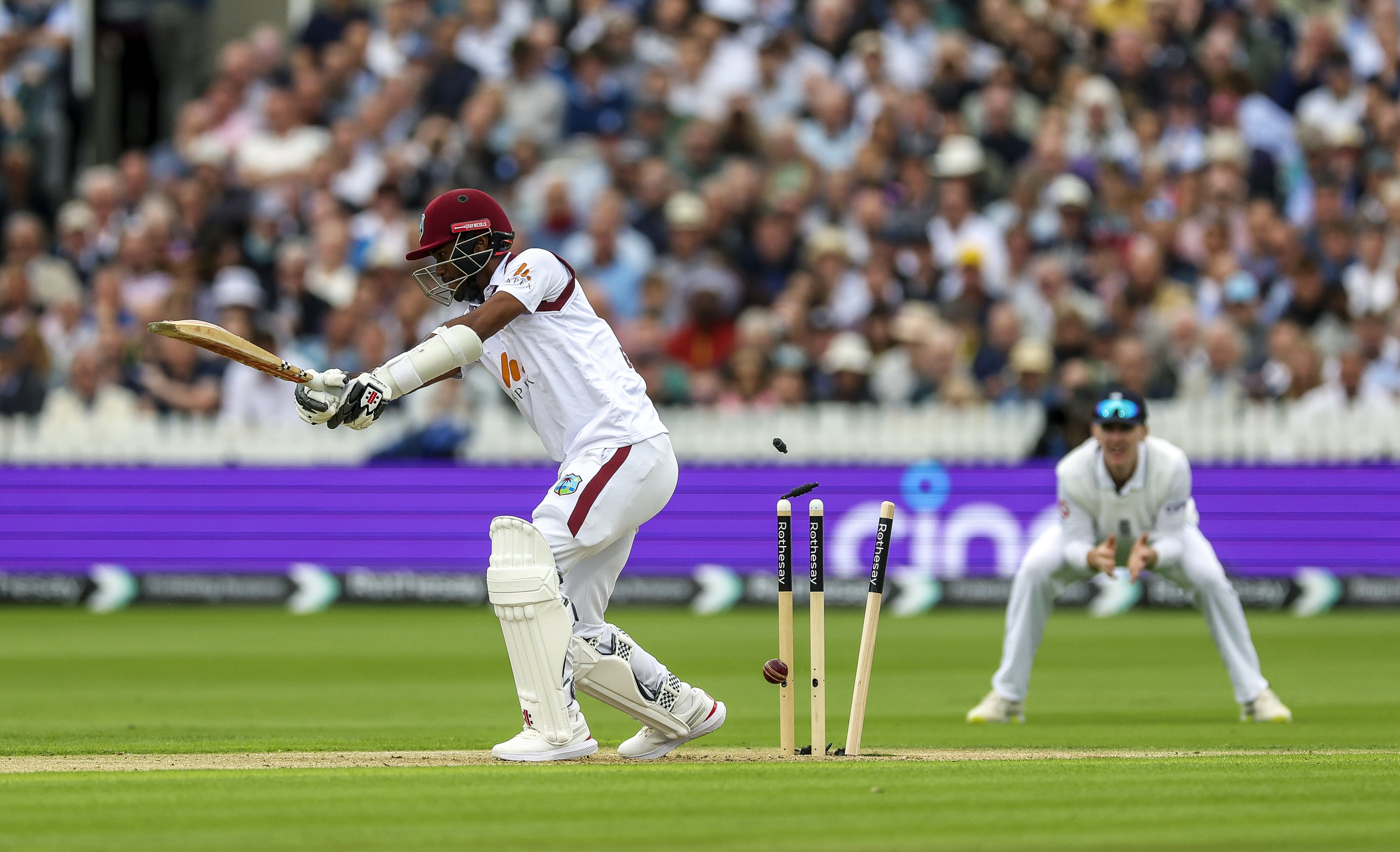 Kraigg Brathwaite was bowled (Steven Paston/PA)