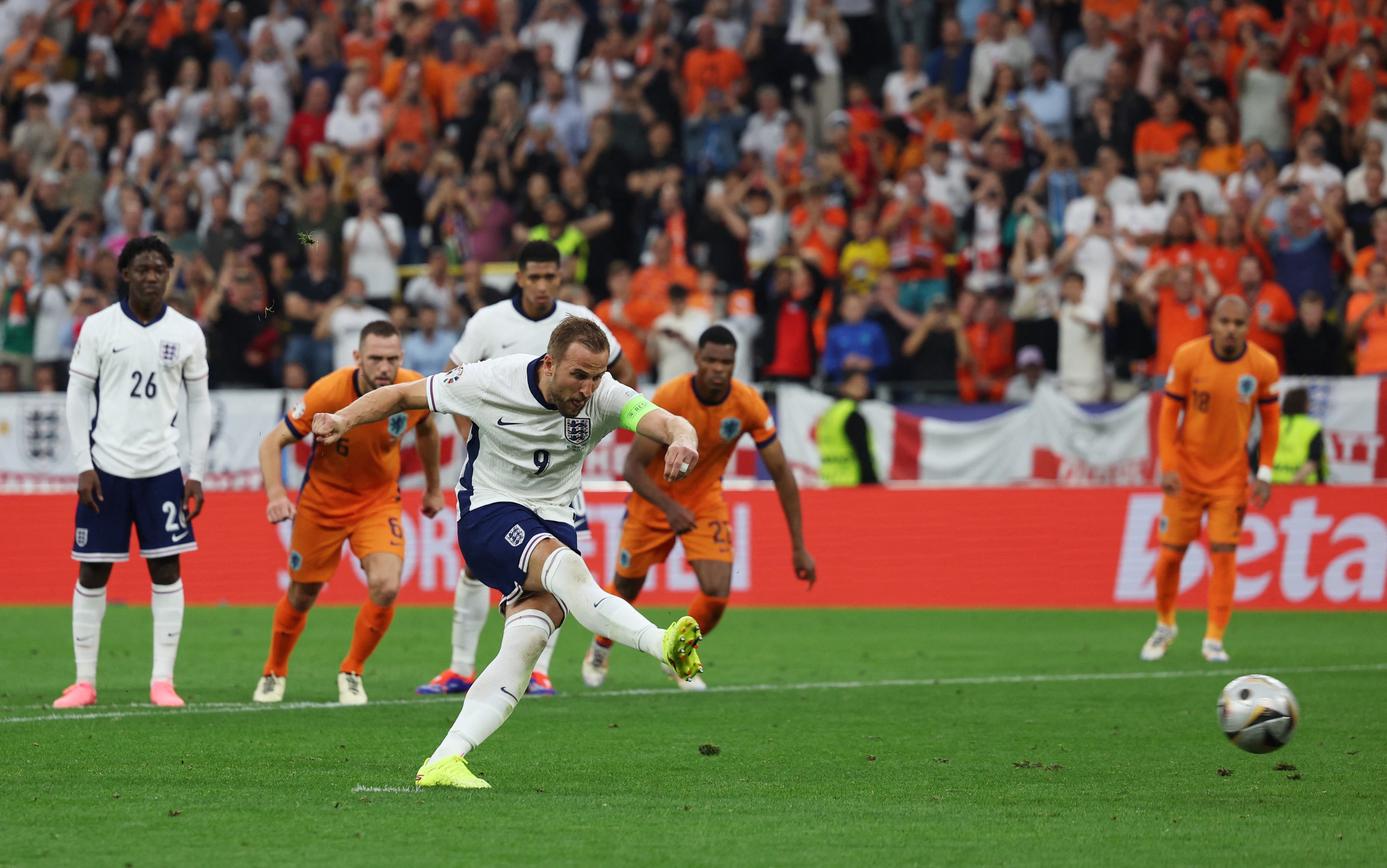 Harry Kane equalises from the penalty spot for England