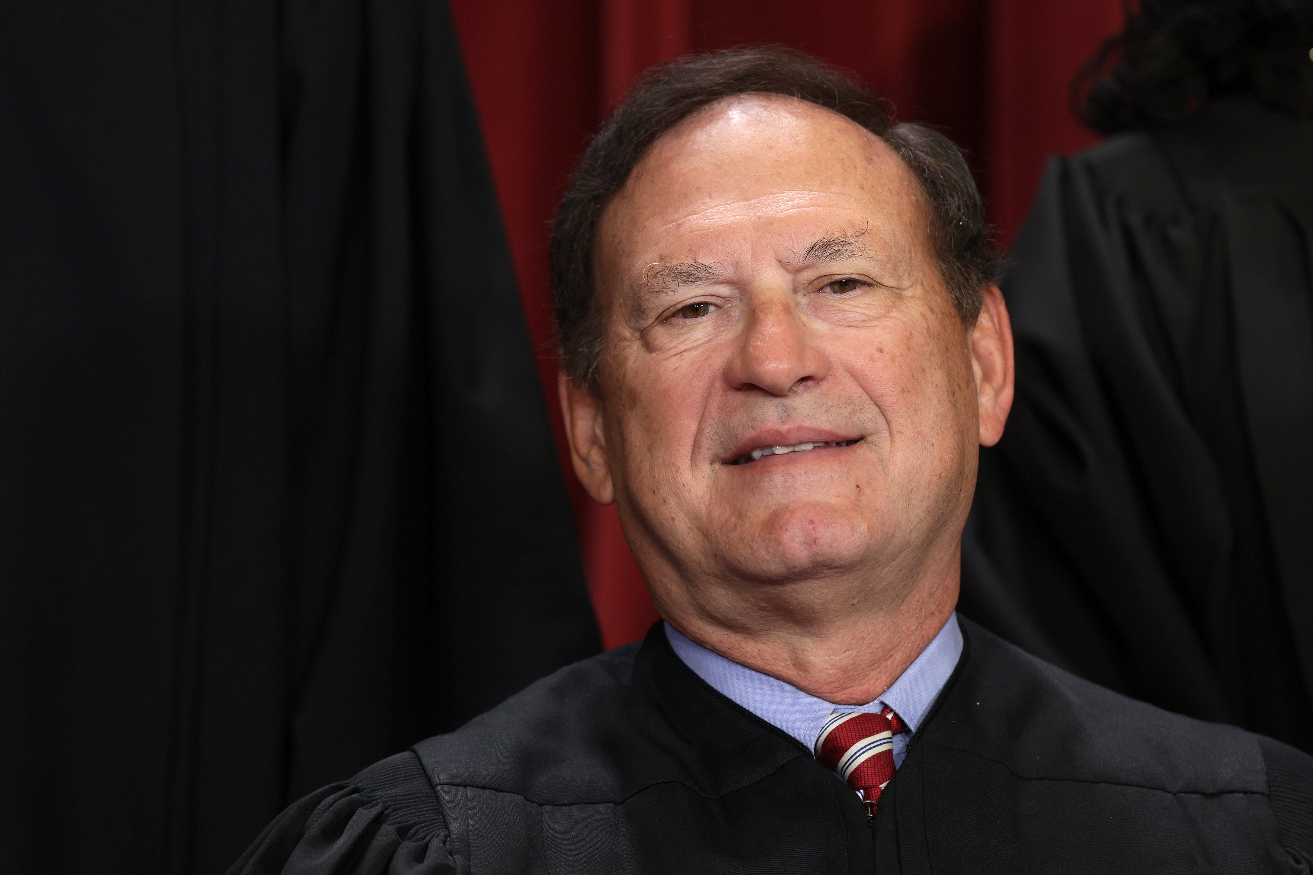 United States Supreme Court Associate Justice Samuel Alito poses for an official portrait at the East Conference Room of the Supreme Court building on October 7, 2022 in Washington, DC