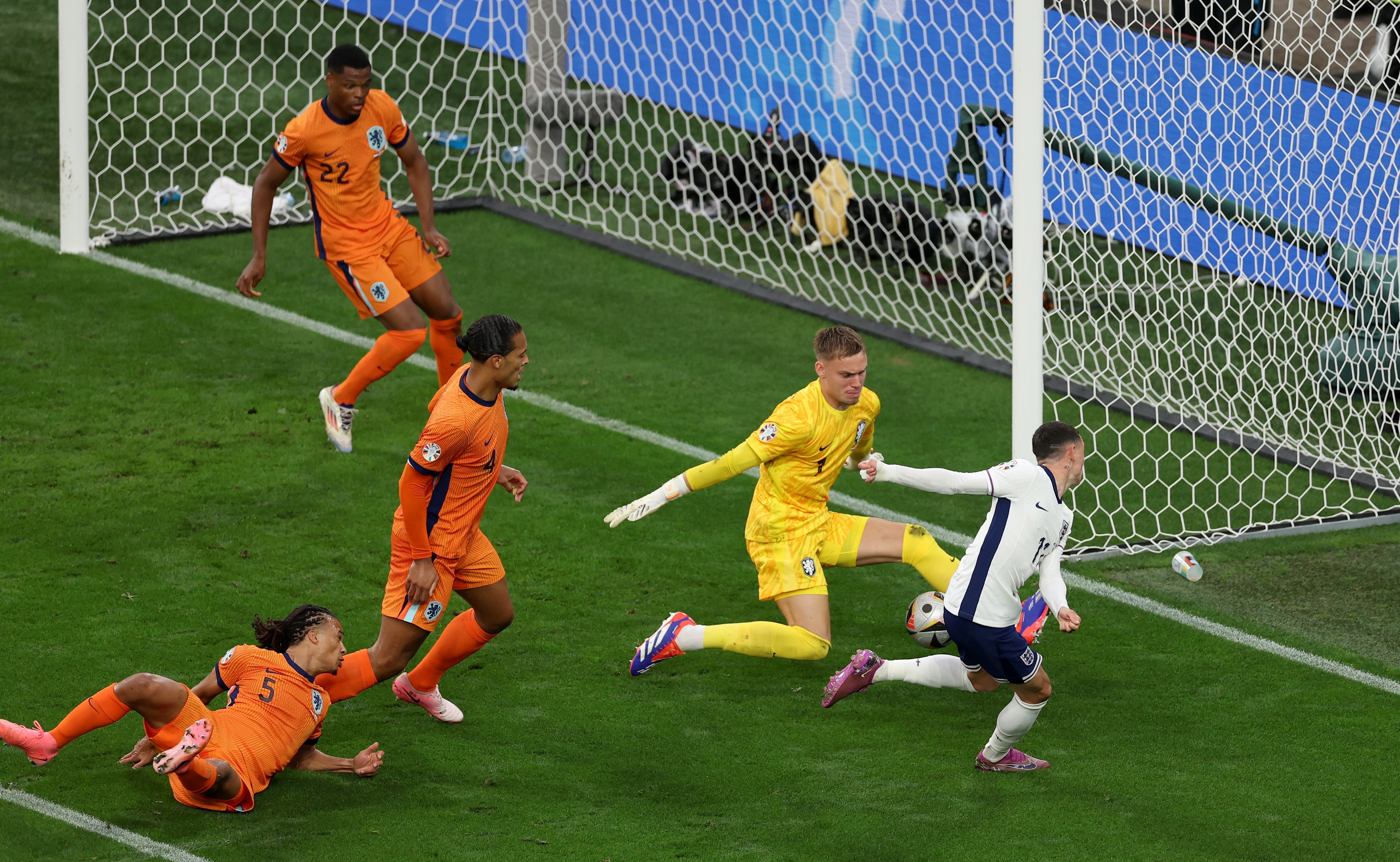 Foden saw one shot cleared off the line and another hit the woodwork