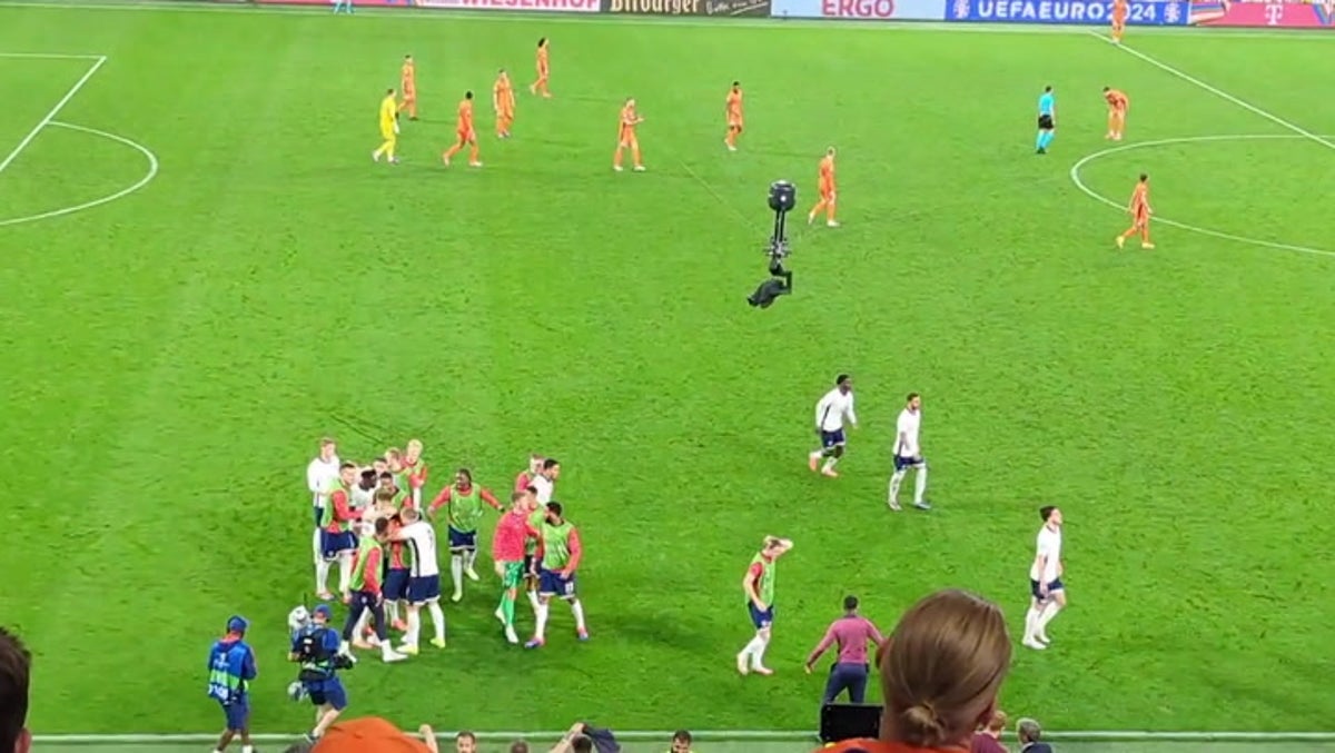 England subs spill onto pitch as Ollie Watkins scores last-minute winner in Euro 2024 semi-final