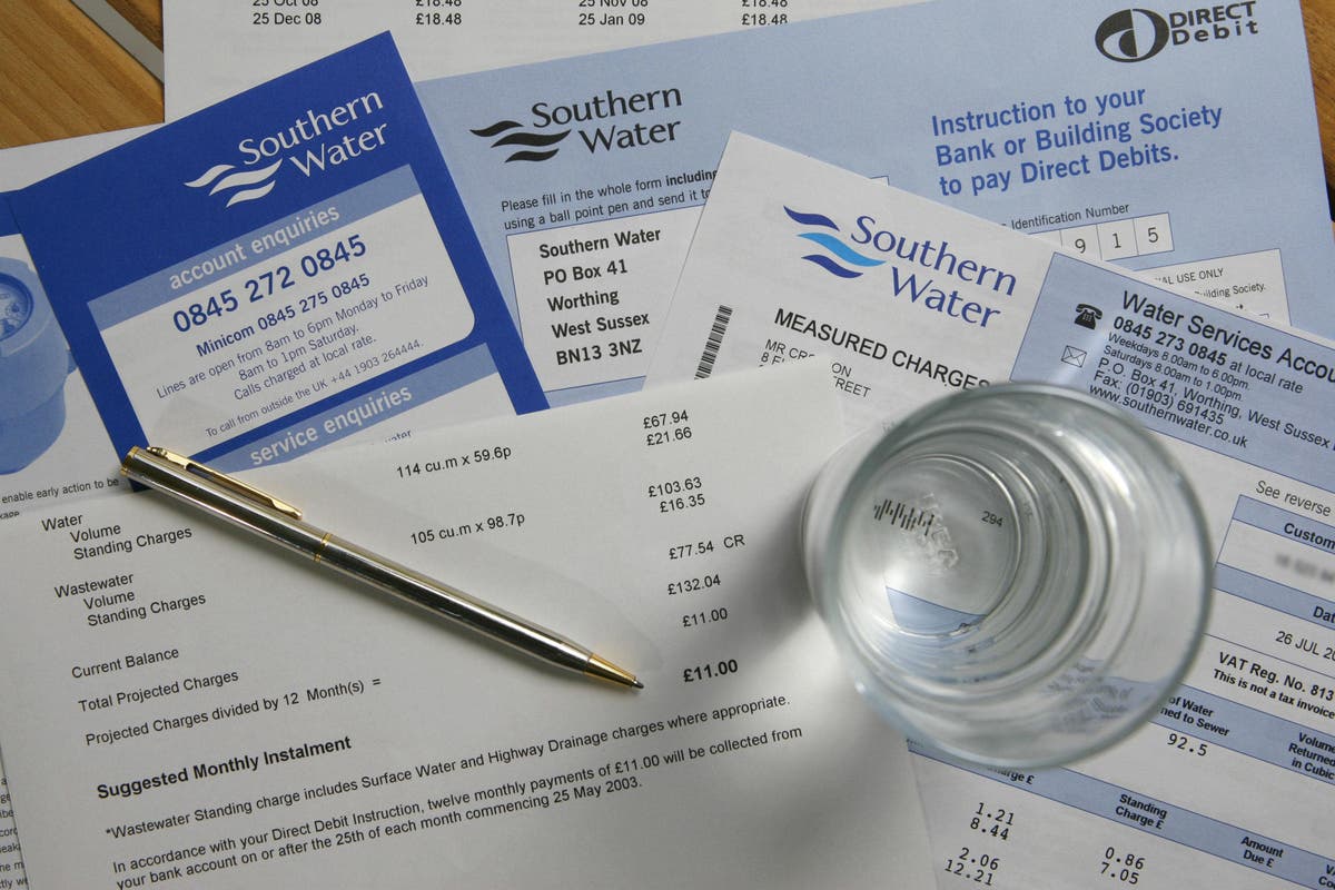 Household water bills to rise by £19 a year under draft proposals