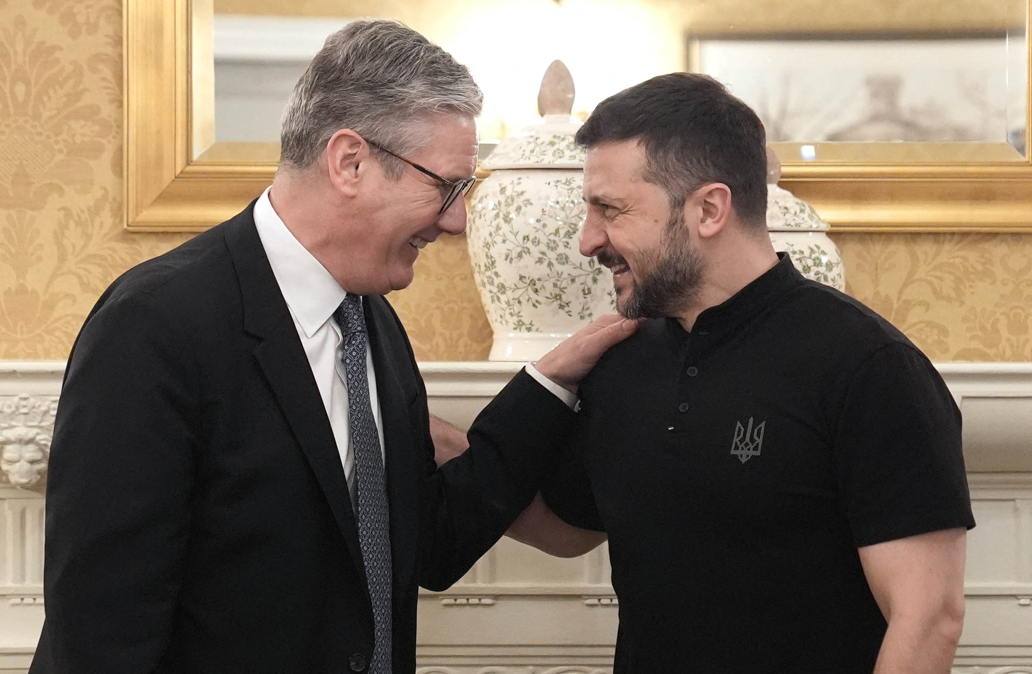 Keir Starmer meets Volodymyr Zelensky on the sidelines of the Nato summit in Washington