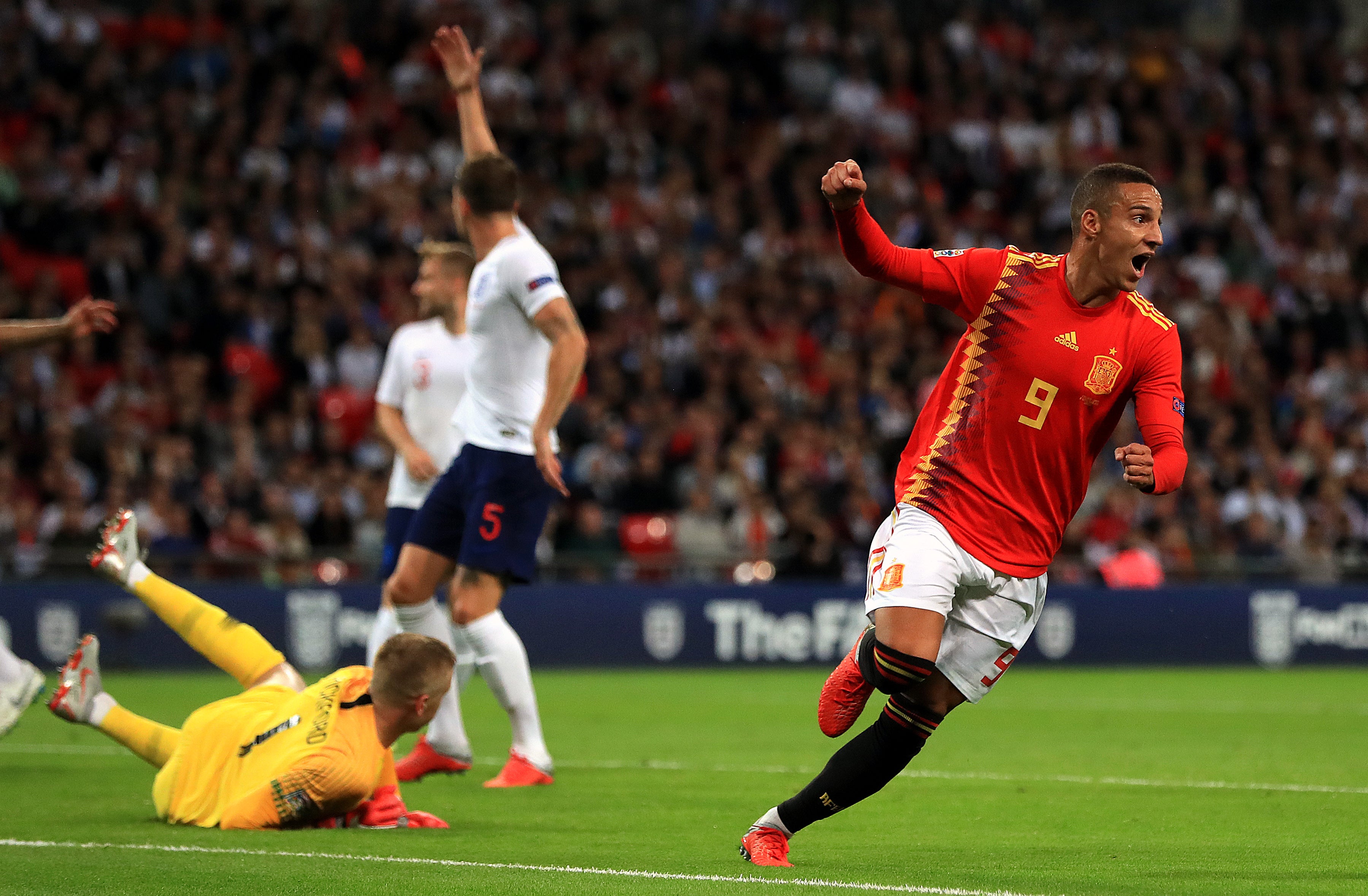 Rodrigo, right, scored the winner for Spain at Wembley (Mike Egerton/PA)