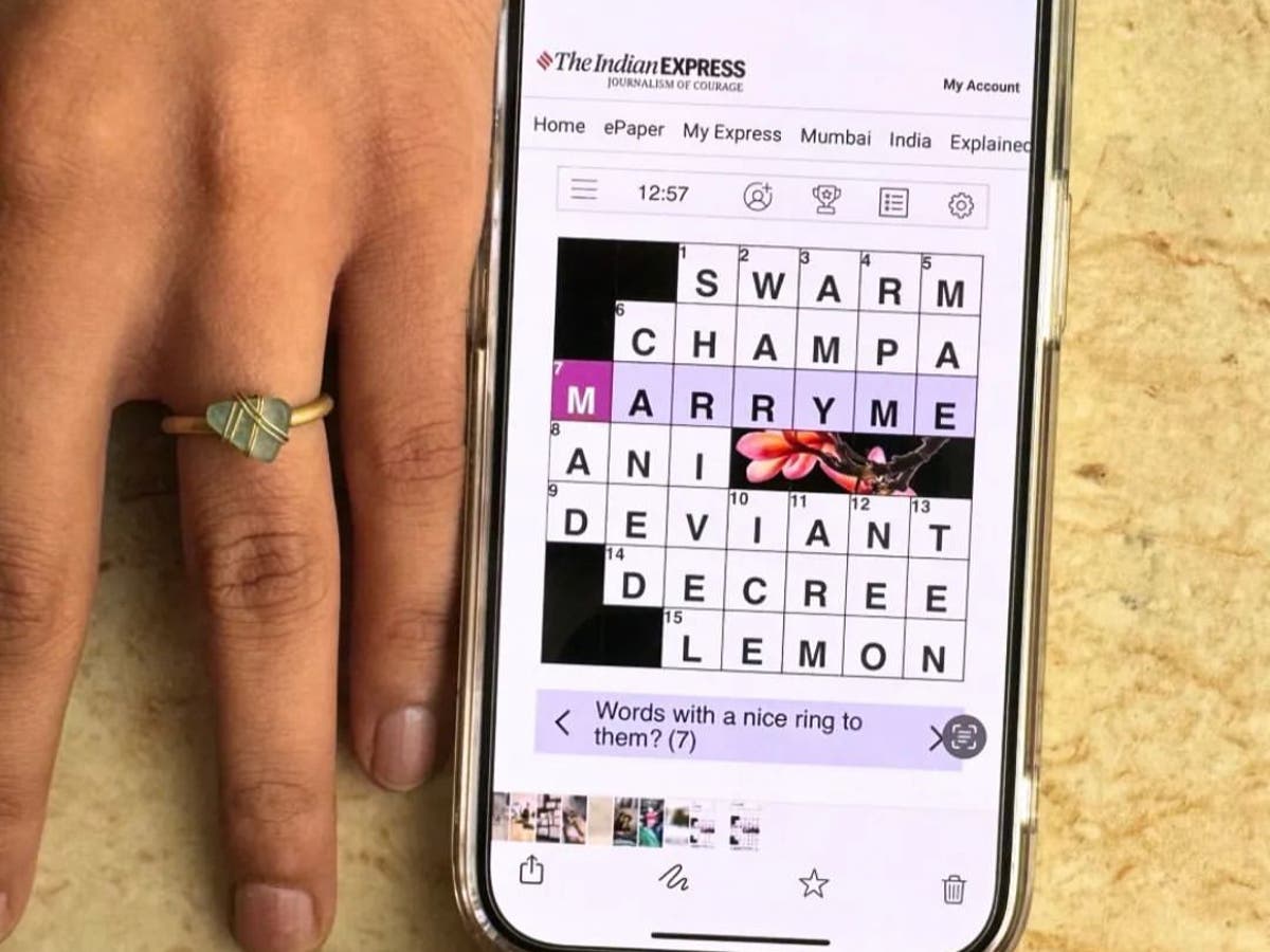 Man proposes to puzzle-loving girlfriend through her favourite crossword 