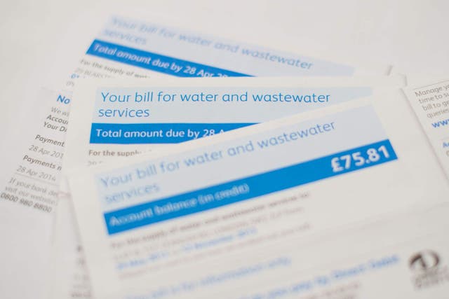 Household water bills in England and Wales are to rise by an average £19 a year over the next five years (Dominic Lipinski/PA)