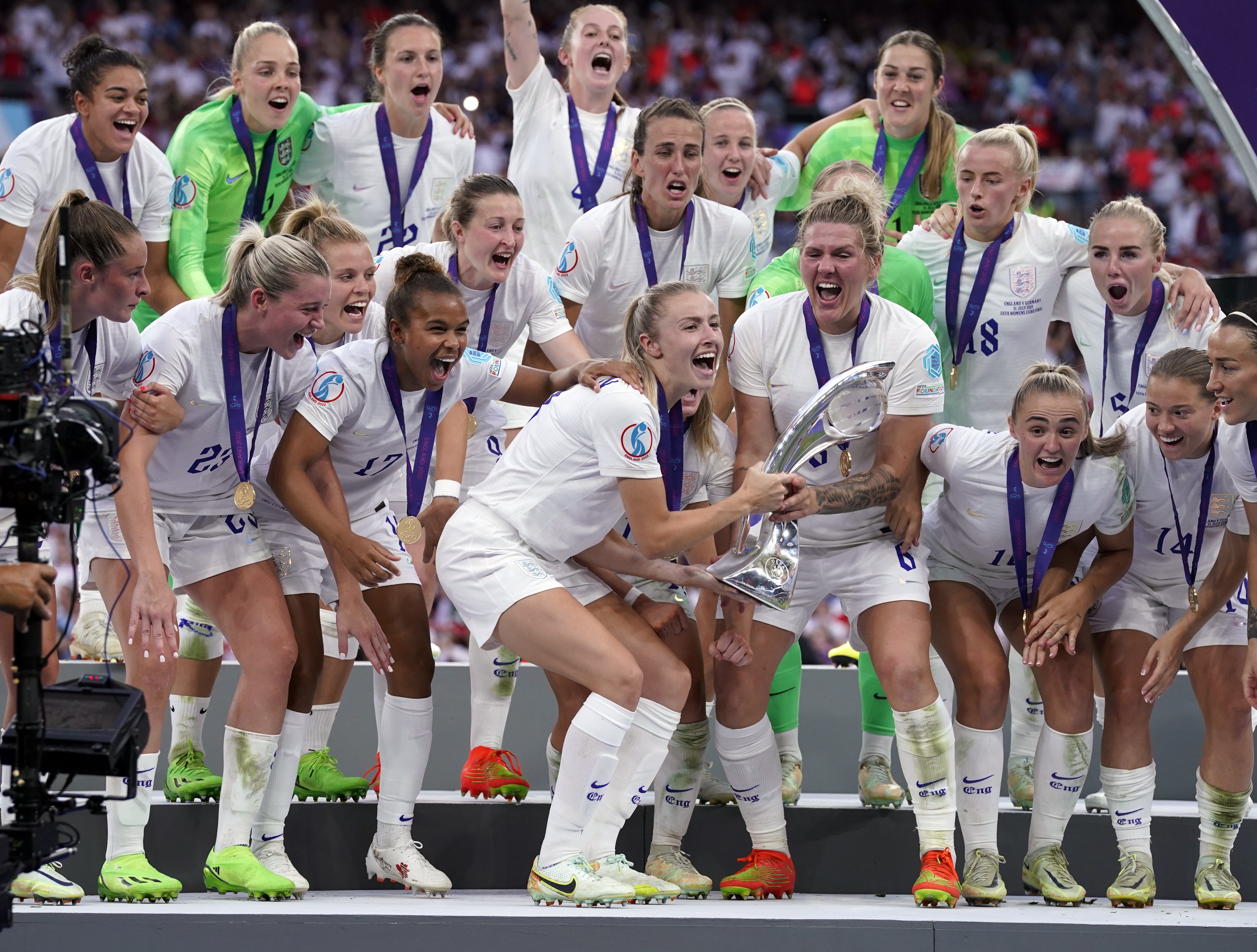 England were crowned European champions in 2022 (Danny Lawson/PA)