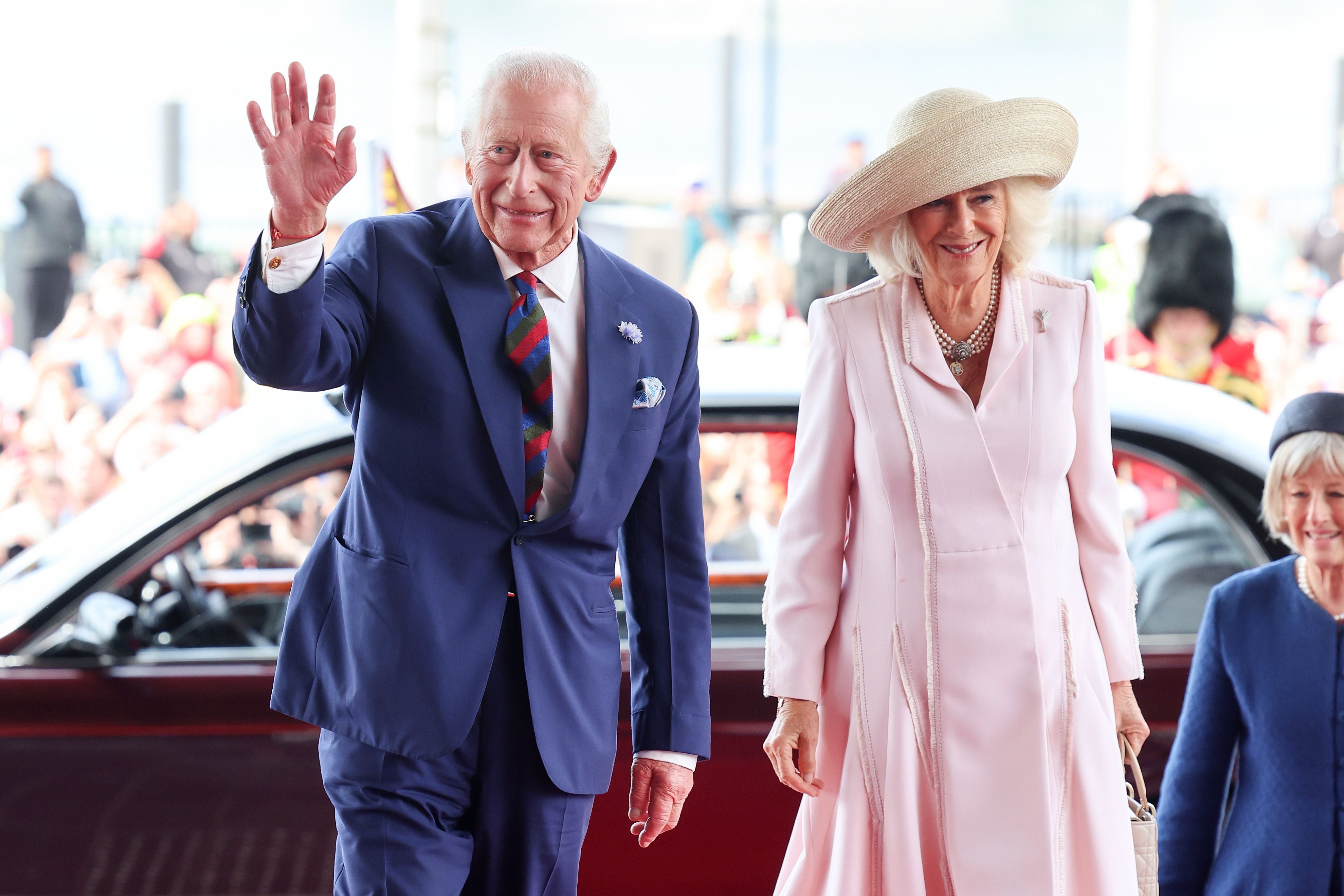 King Charles and Queen Camilla are in Wales this afternoon.