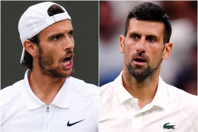 Lorenzo Musetti and Novak Djokovic will battle at a grand slam again (PA)