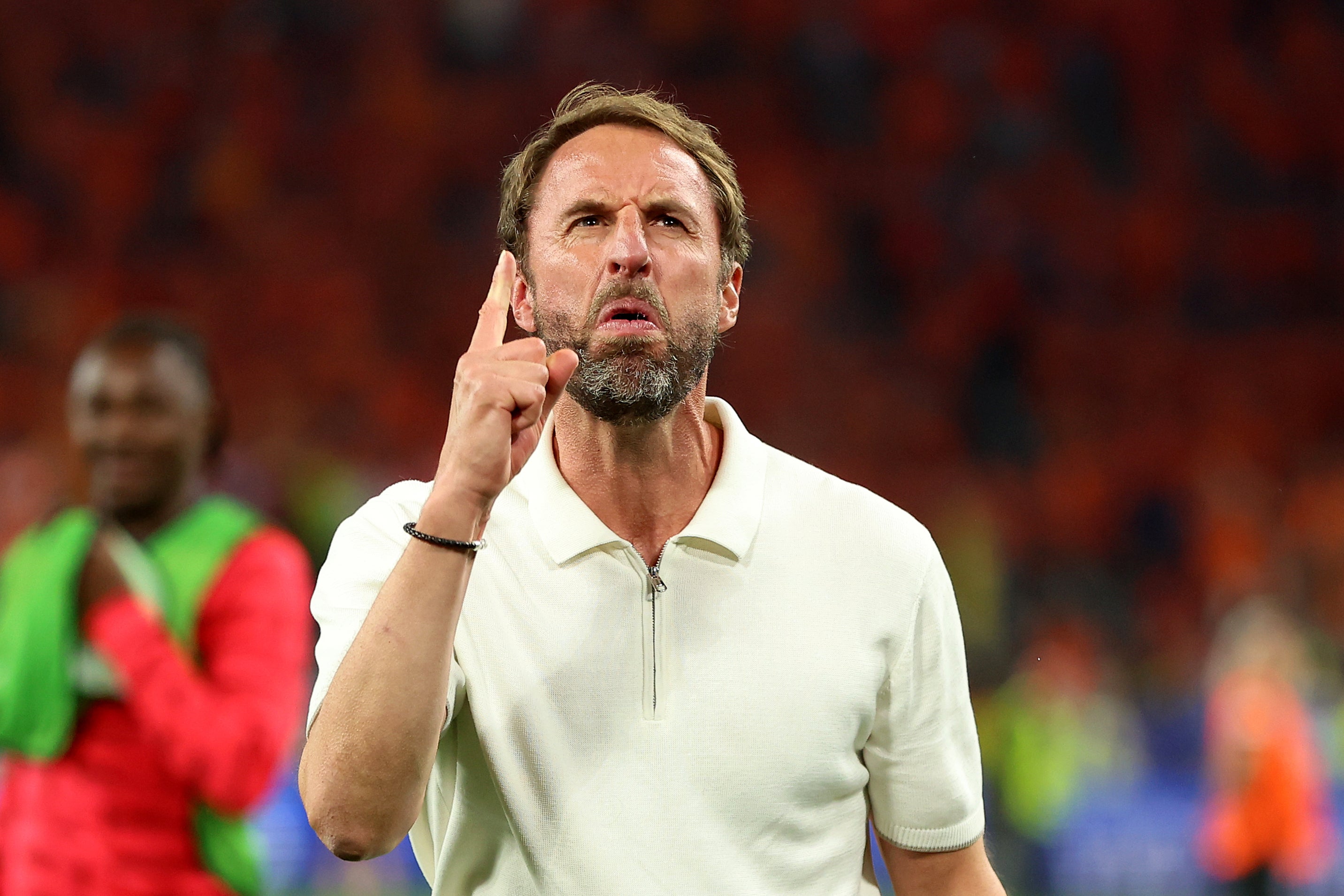 Gareth Southgate celebrates England’s Euro 2024 semi-final win over the Dutch
