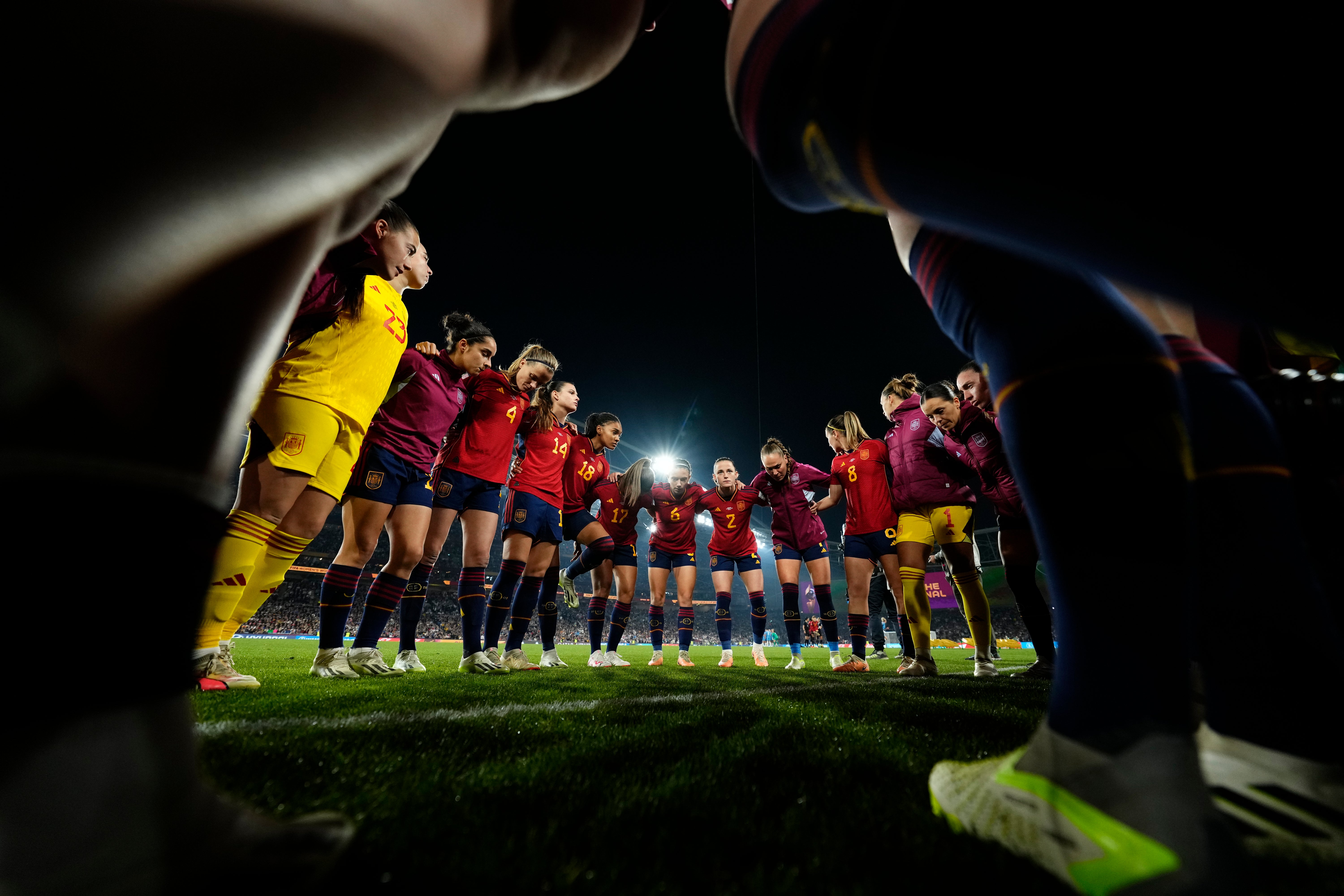 The Spanish team before the final of the 2023 Women’s World Cup