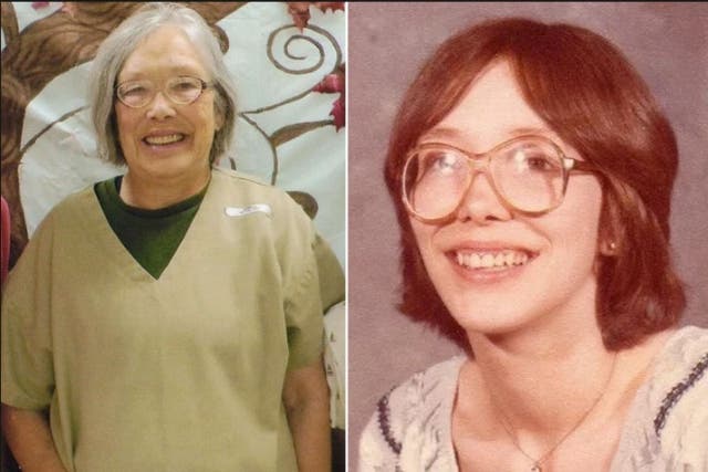 <p>Sandra Hemme is pictured recently and decades ago, had her release from prison blocked by state officials. She had a murder conviction overturned weeks ago</p>
