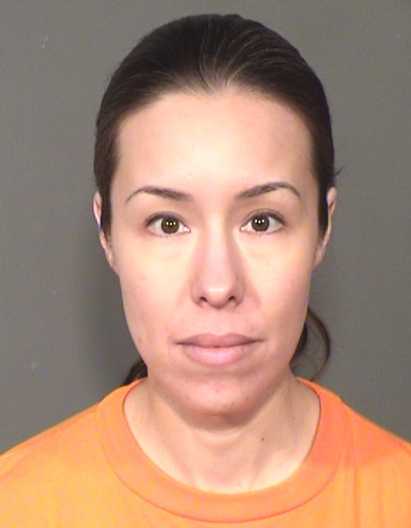 Mug shot of Jodi Arias, who is serving life in prison after murdering her lover