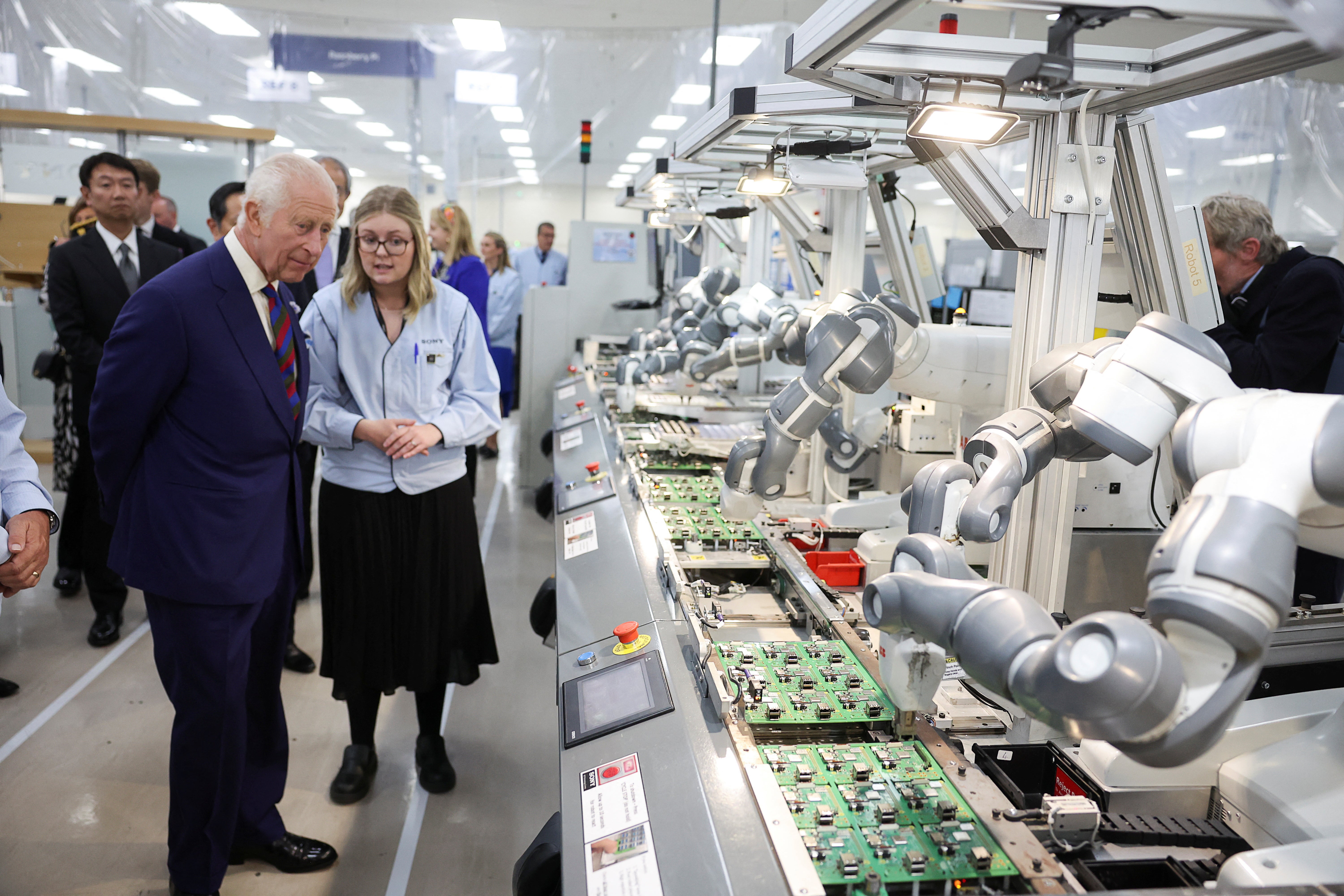 King visits ‘my factory’ to mark 50 years of Sony in Wales | The ...