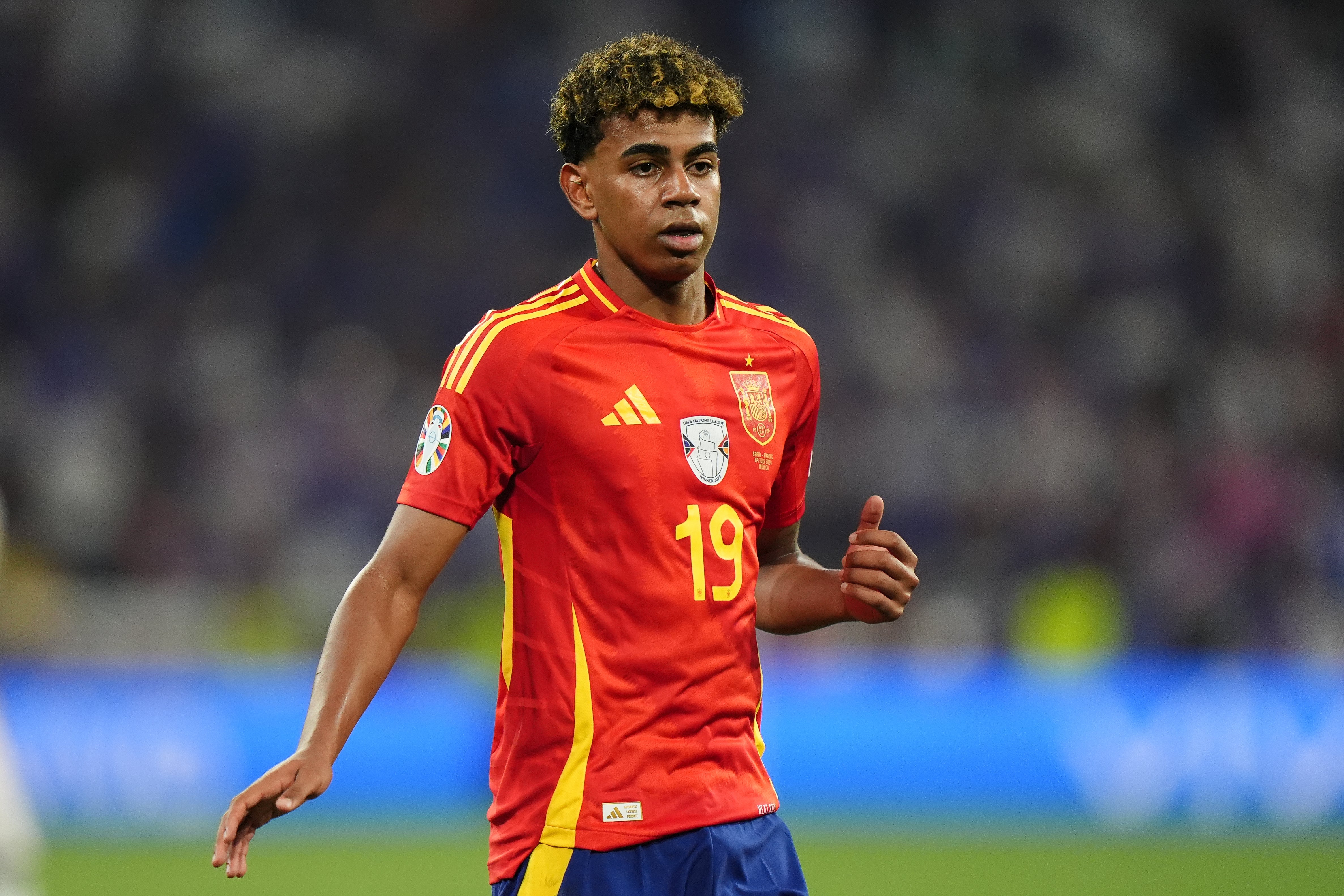 Spain’s Lamine Yamal during Euro 2024 semi-final win over France. (Bradley Collyer/PA)