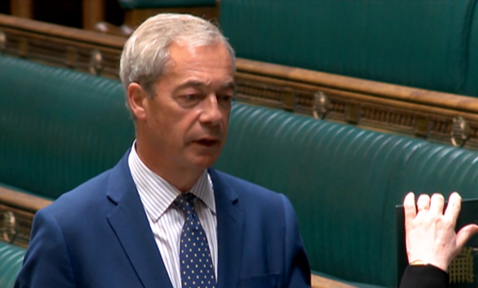 Reform UK leader Nigel Farage was sworn in to the House of Commons as the representative for Clacton (House of Commons/UK Parliament/PA)