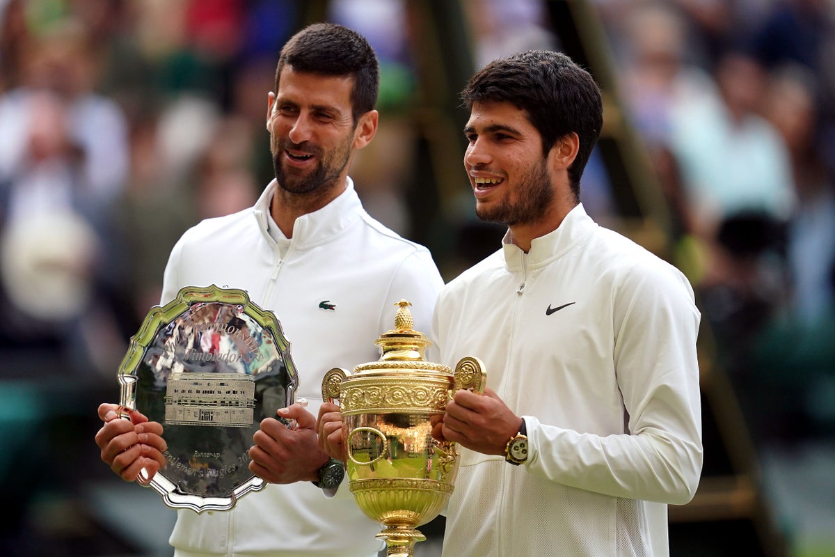 When is Carlos Alcaraz vs Novak Djokovic in the Wimbledon final? 