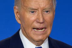 Biden says he will ‘finish job’ and run in November despite Harris ‘Trump’ and Zelensky ‘Putin’ gaffes: live