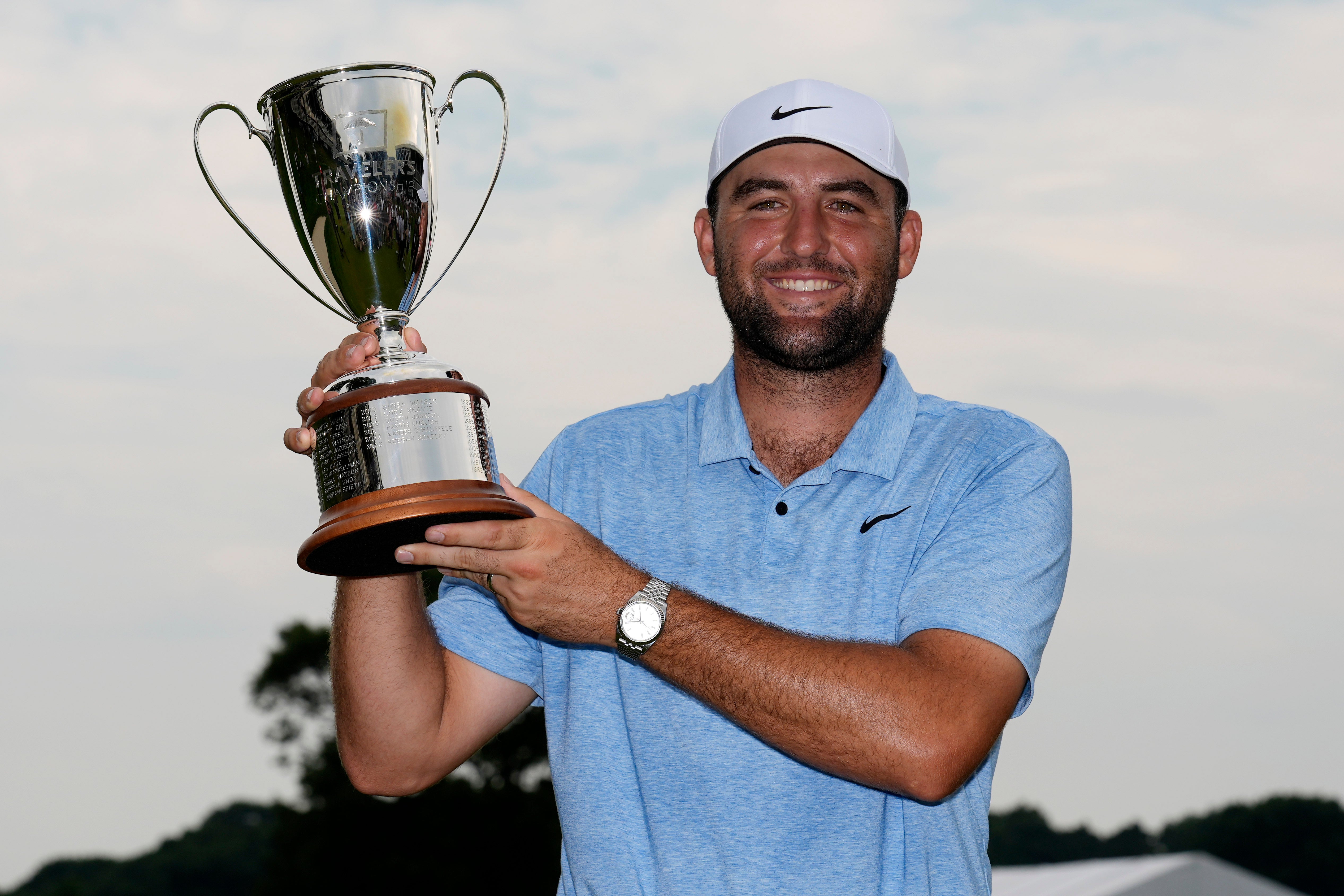 Scottie Scheffler won his sixth tournament of the year in the Travelers Championship (Seth Wenig/AP)