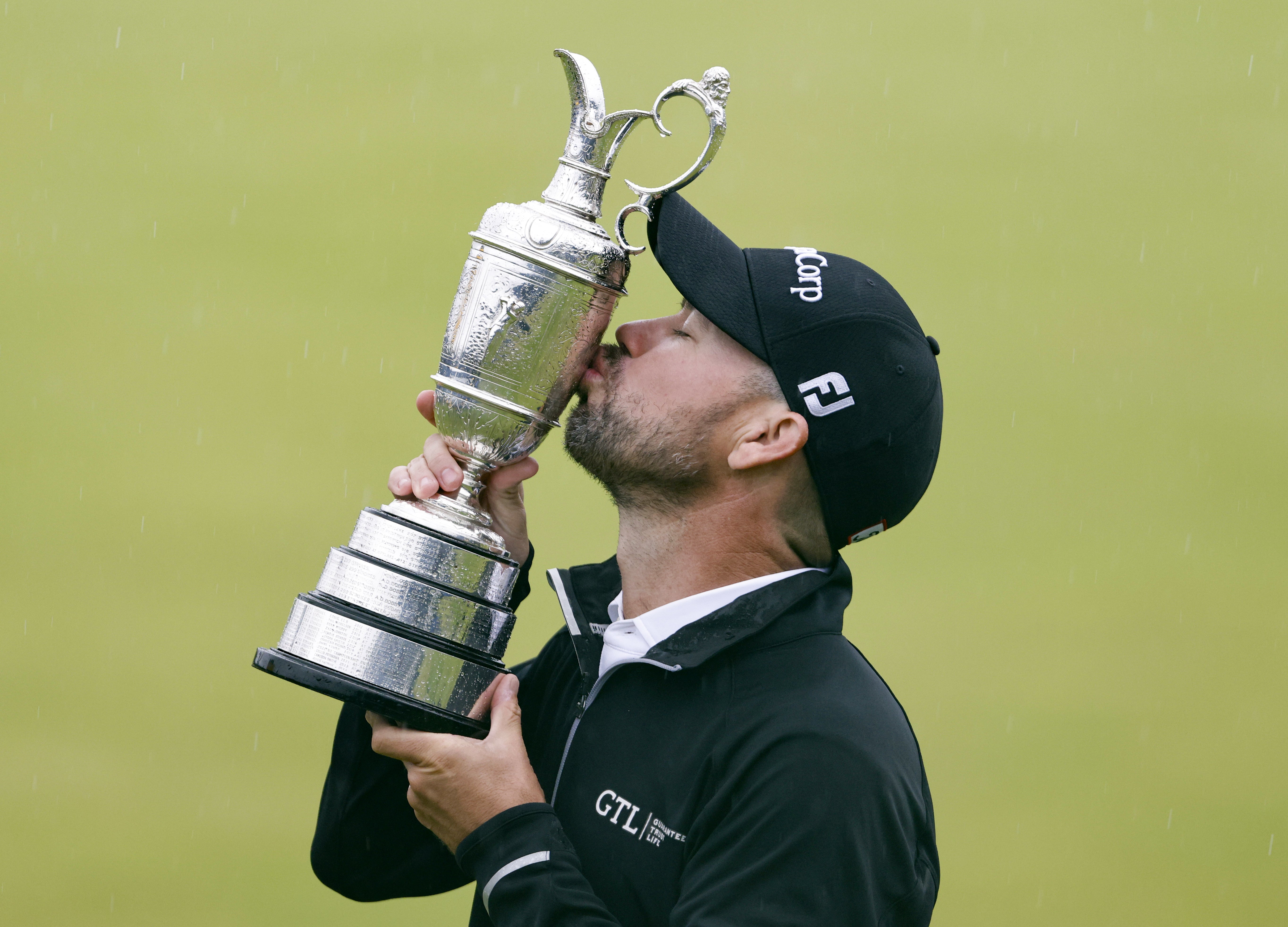 Brian Harman kisses the Claret Jug after winning The Open at Royal Liverpool (Richard Sellers/PA)