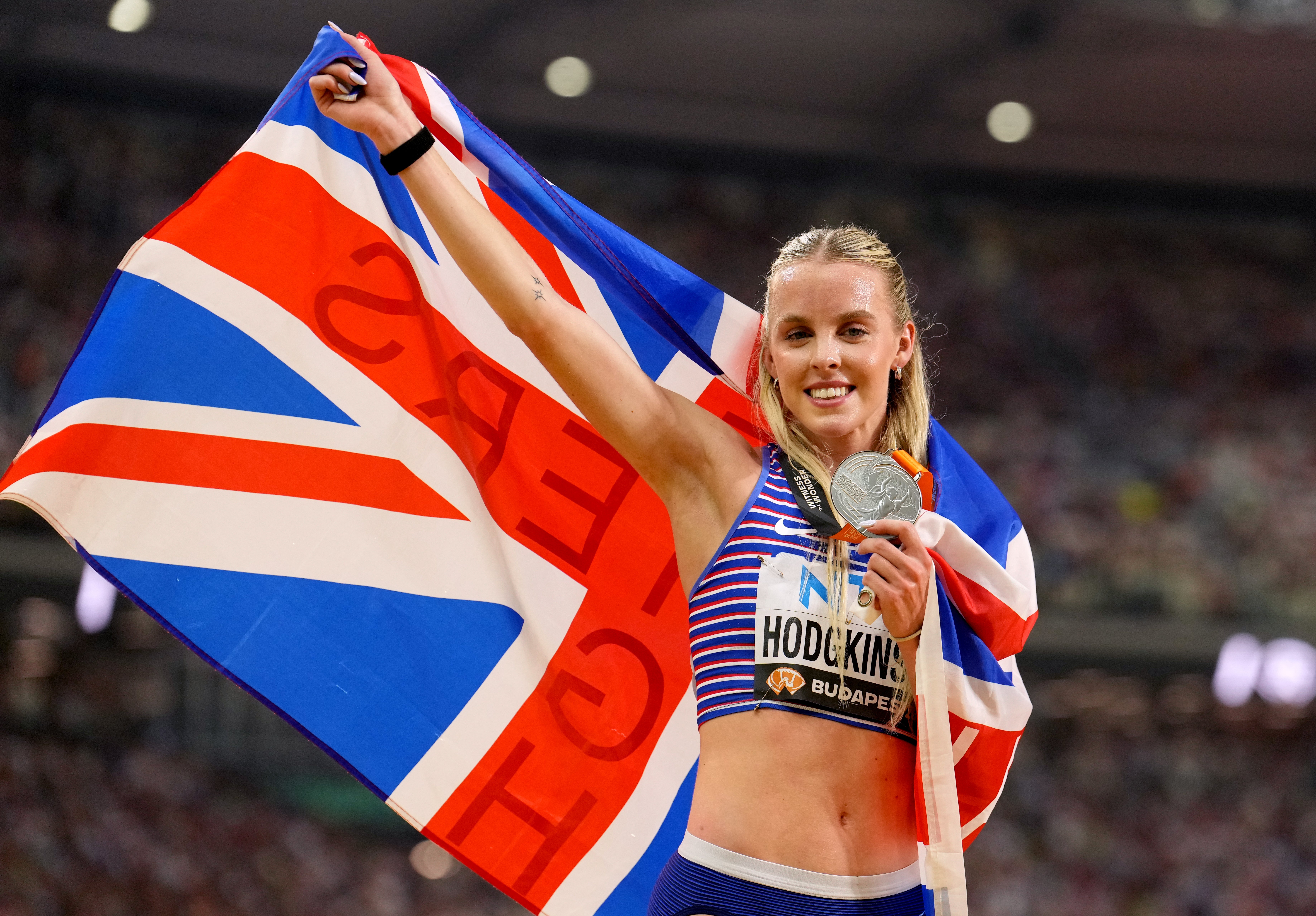 Keely Hodgkinson is determined to finally grab gold in Paris (Martin Rickett/PA)