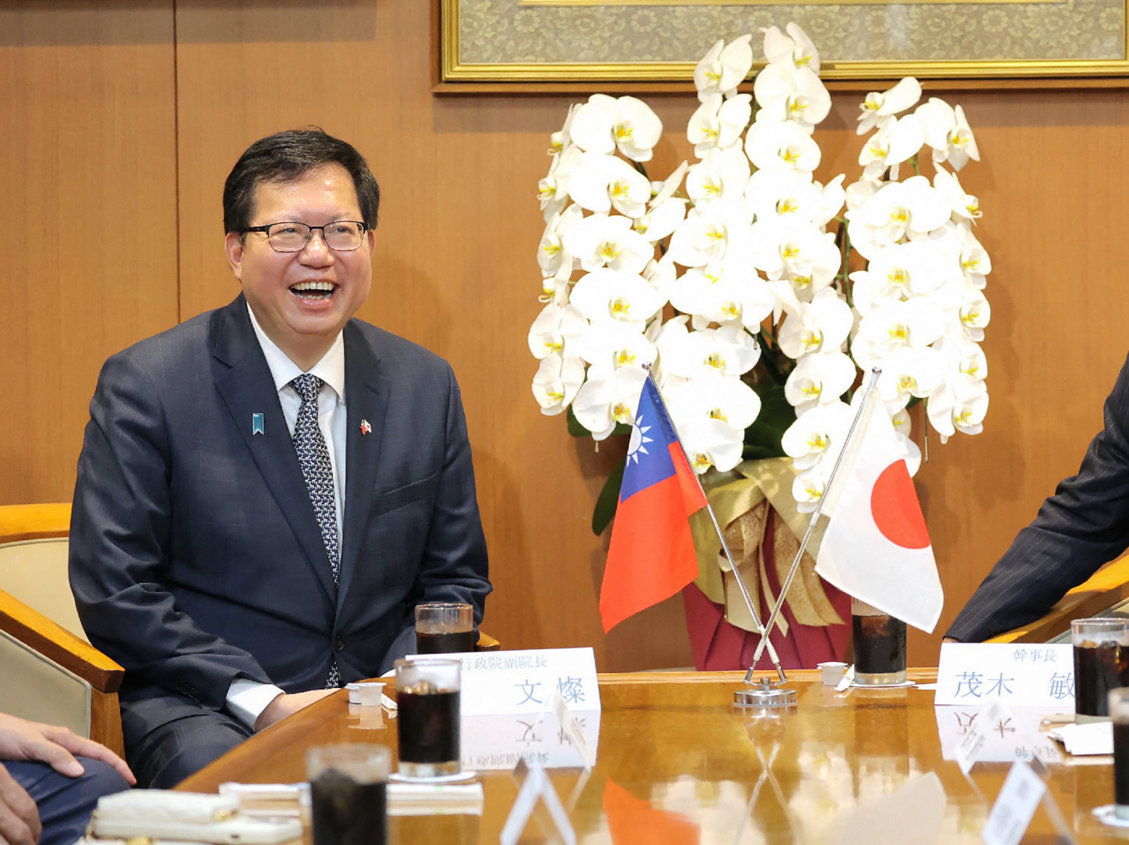 Cheng Wen-tsan, former vice premier of Taiwan, during a meeting in Tokyo in 2023