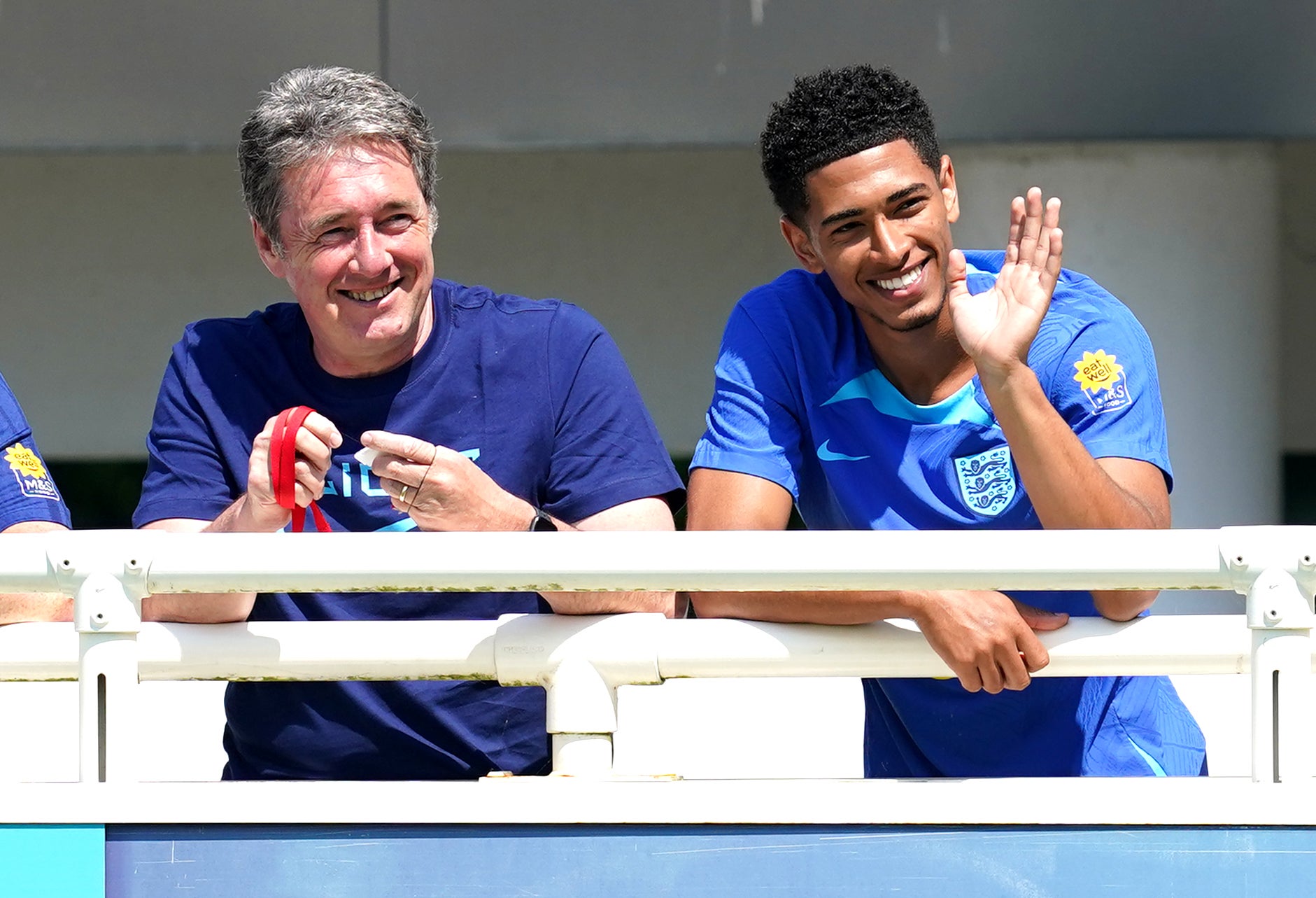 FA technical director John McDermott watches training with Jude Bellingham (Nick Potts/PA)