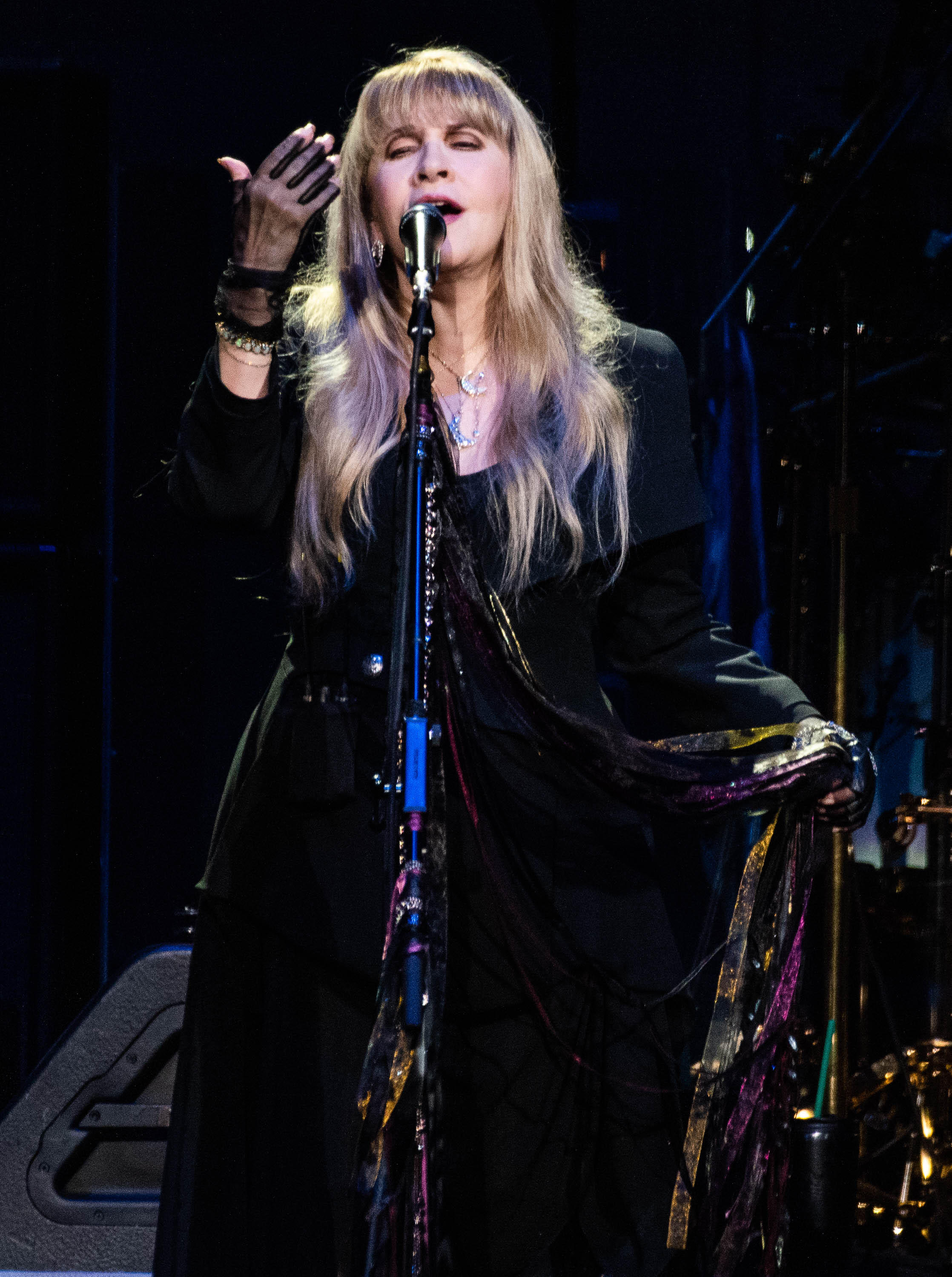 Stevie Nicks often experiments with mesh, velvet and lace in her stage attire (Alamy/PA)
