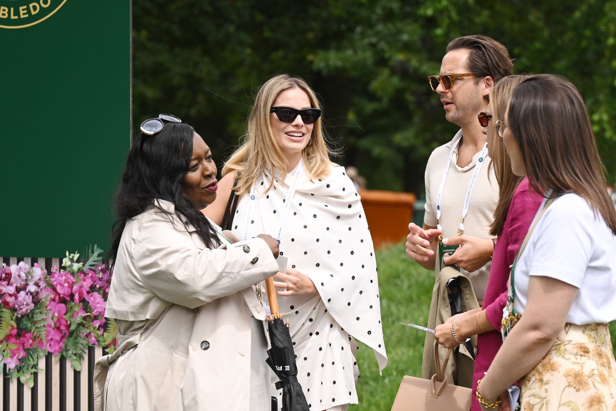 Pregnant Margot Robbie makes appearance at star-studded Wimbledon