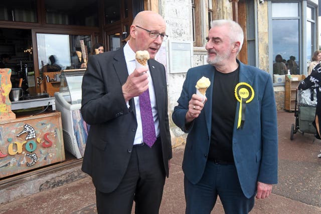 Tommy Sheppard (right) lost his seat to Labour last week (Michael Boyd/PA)