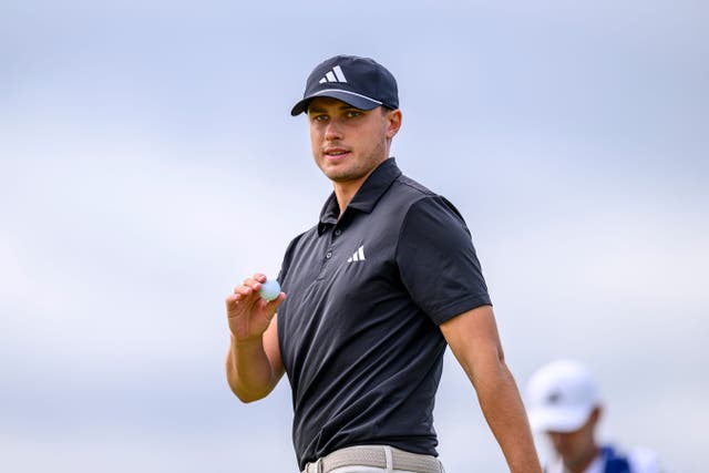 Ludvig Aberg set the clubhouse target on day two of the Genesis Scottish Open (Malcolm Mackenzie/PA)