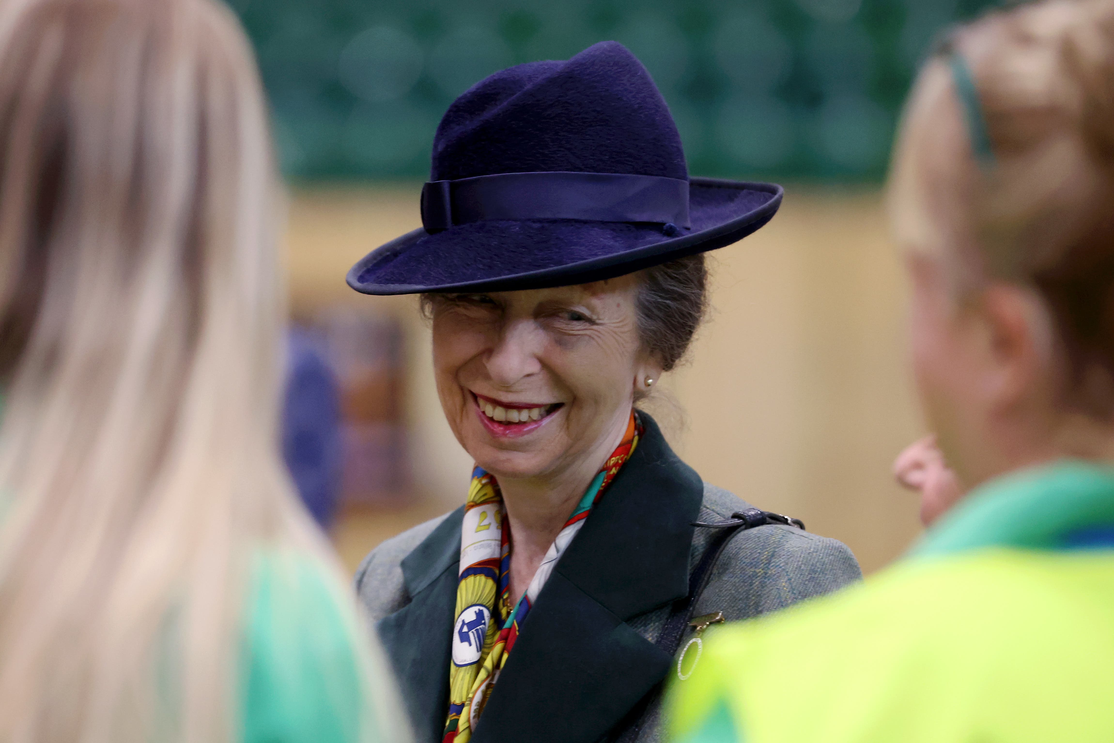 Die Princess Royal besuchte die Reitmeisterschaften der National Disability Association an der Hartpury University und dem Hartpury College in Gloucestershire (Cameron Smith/PA).