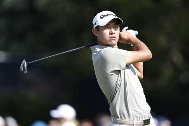 Collin Morikawa hit a “cool” left-handed chip during the second round of the Genesis Scottish Open (Richard Sellers/PA)