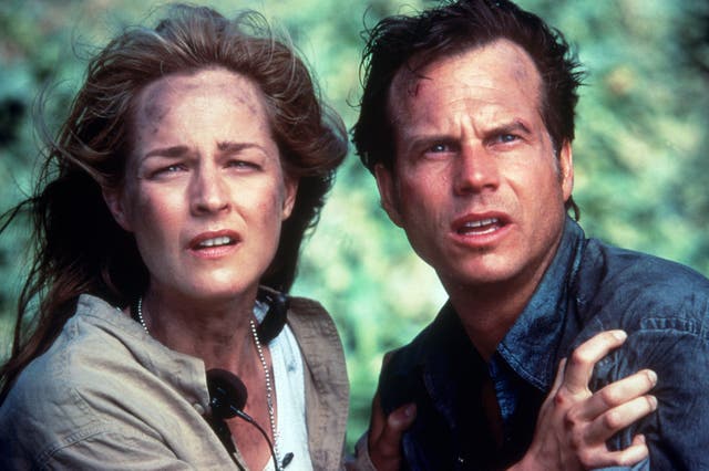 <p>Long and windy road: Helen Hunt and Bill Paxton in ‘Twister’ </p>