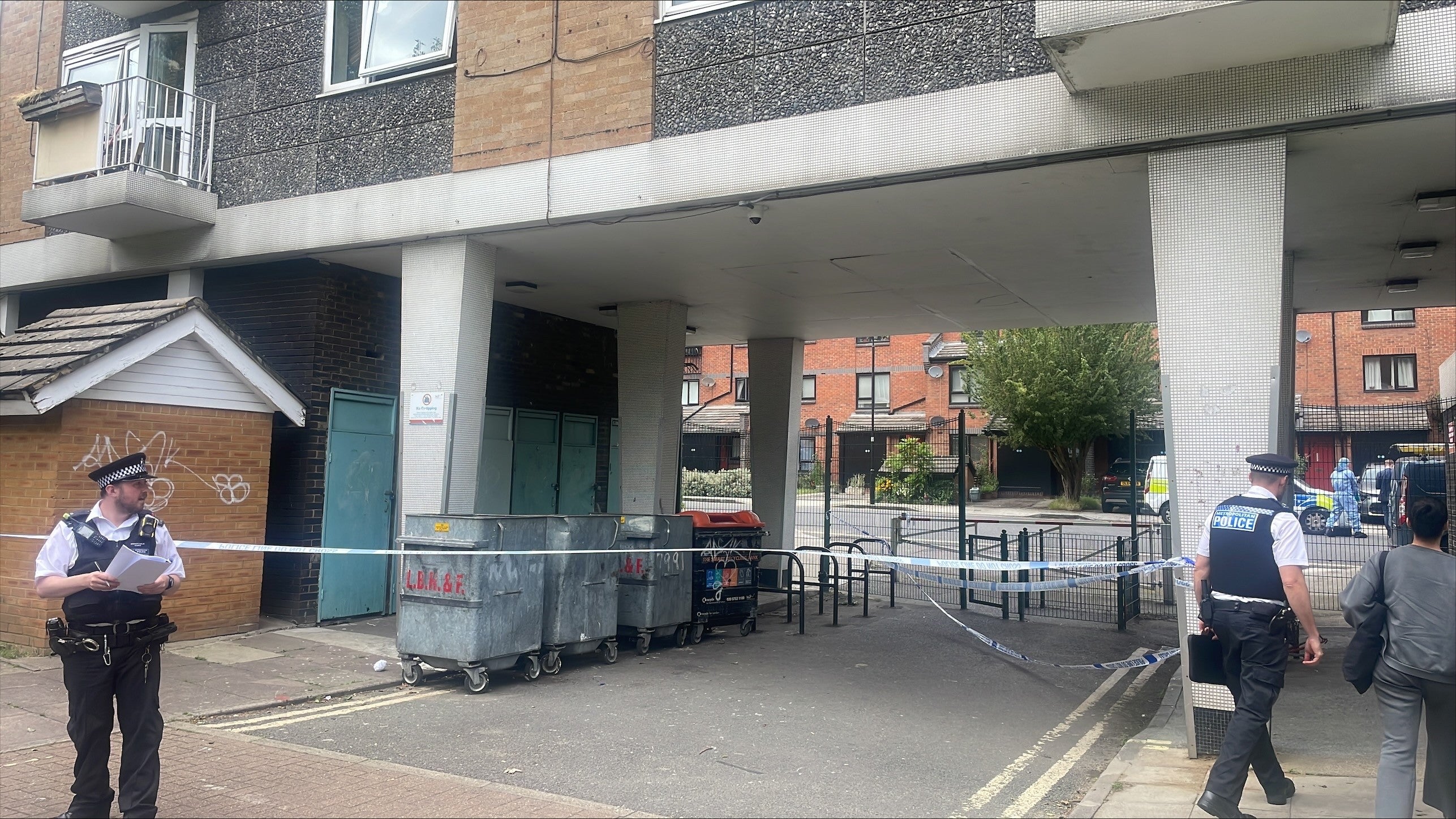 A new crime scene is now in place at a location in Shepherd’s Bush, west London