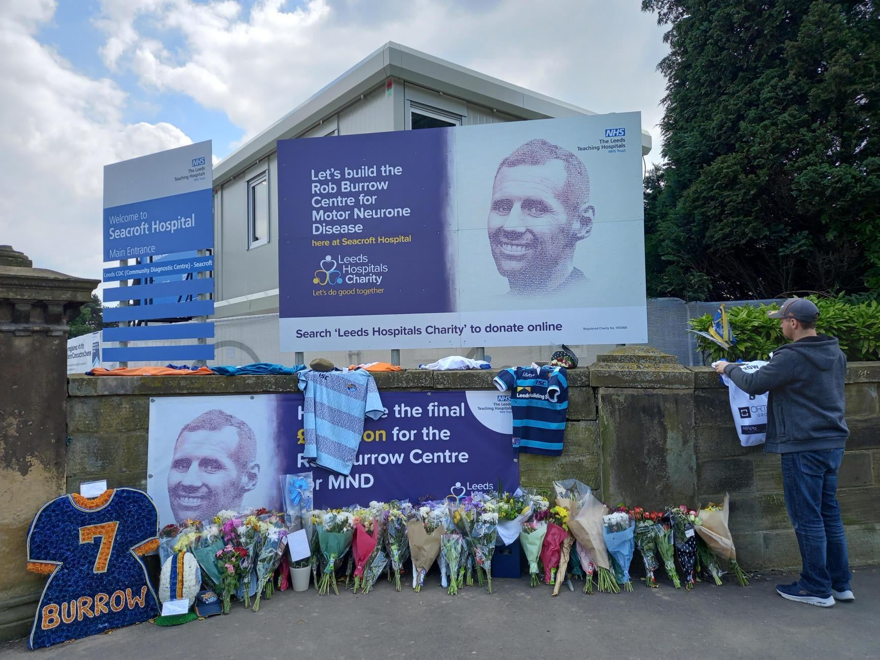 Tributes for Burrow were left outside Seacroft Hospital in Leeds (Karen Shield/PA)