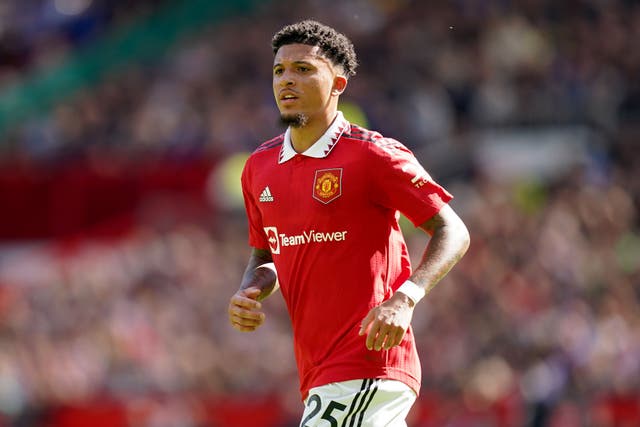 Jadon Sancho has returned to training at Manchester United (Mike Egerton/PA)