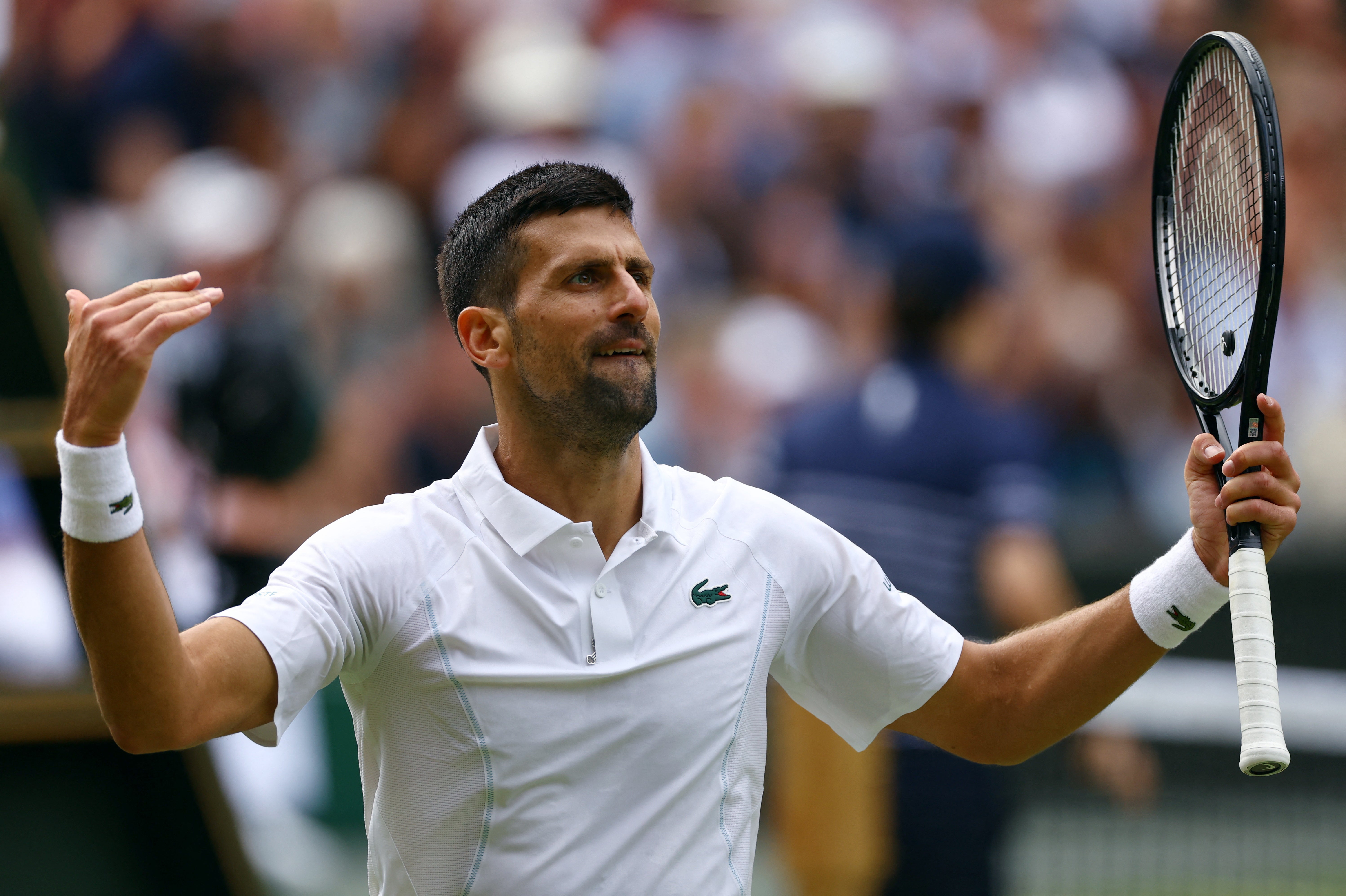 Djokovic broke early in the match and won the crucial second-set tiebreak