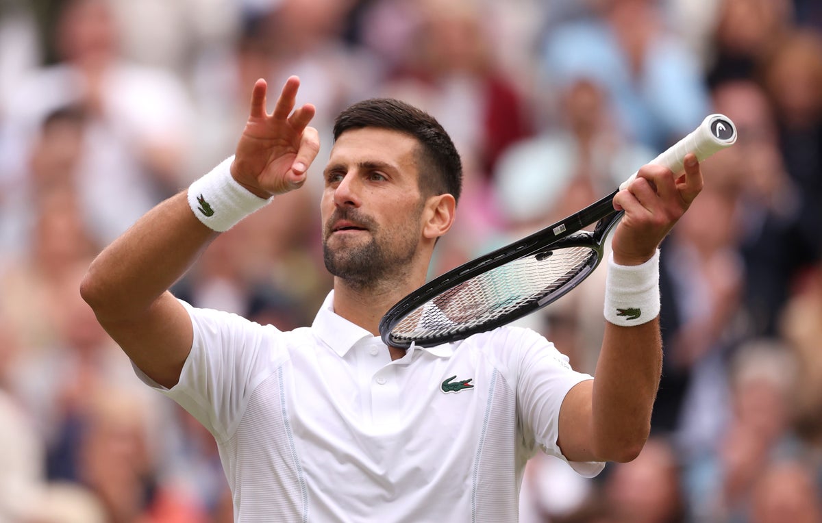 Why is Novak Djokovic celebrating by playing the violin at Wimbledon? 