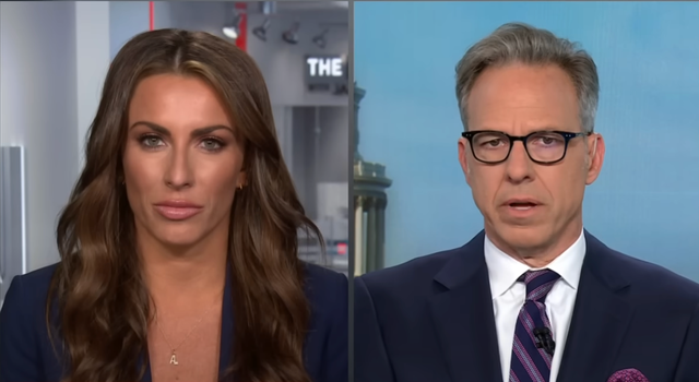 <p>Alyssa Farah Griffin (left), pictured during a CNN interview with Jake Tapper on Thursday warns that some of Project 2025’s elements are ‘actionable’</p>