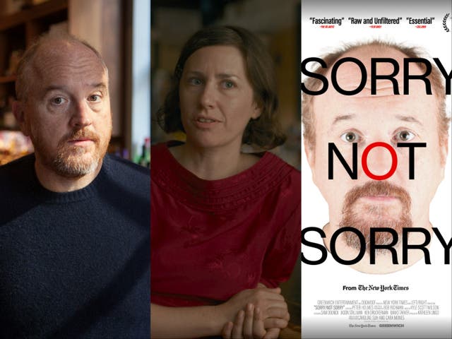 <p>The fall and rise of Louis CK, the comedian who sexually harassed multiple women, is depicted in a new documentary, where women such as Megan Koester, pictured center, speak about how his actions hurt them  </p>