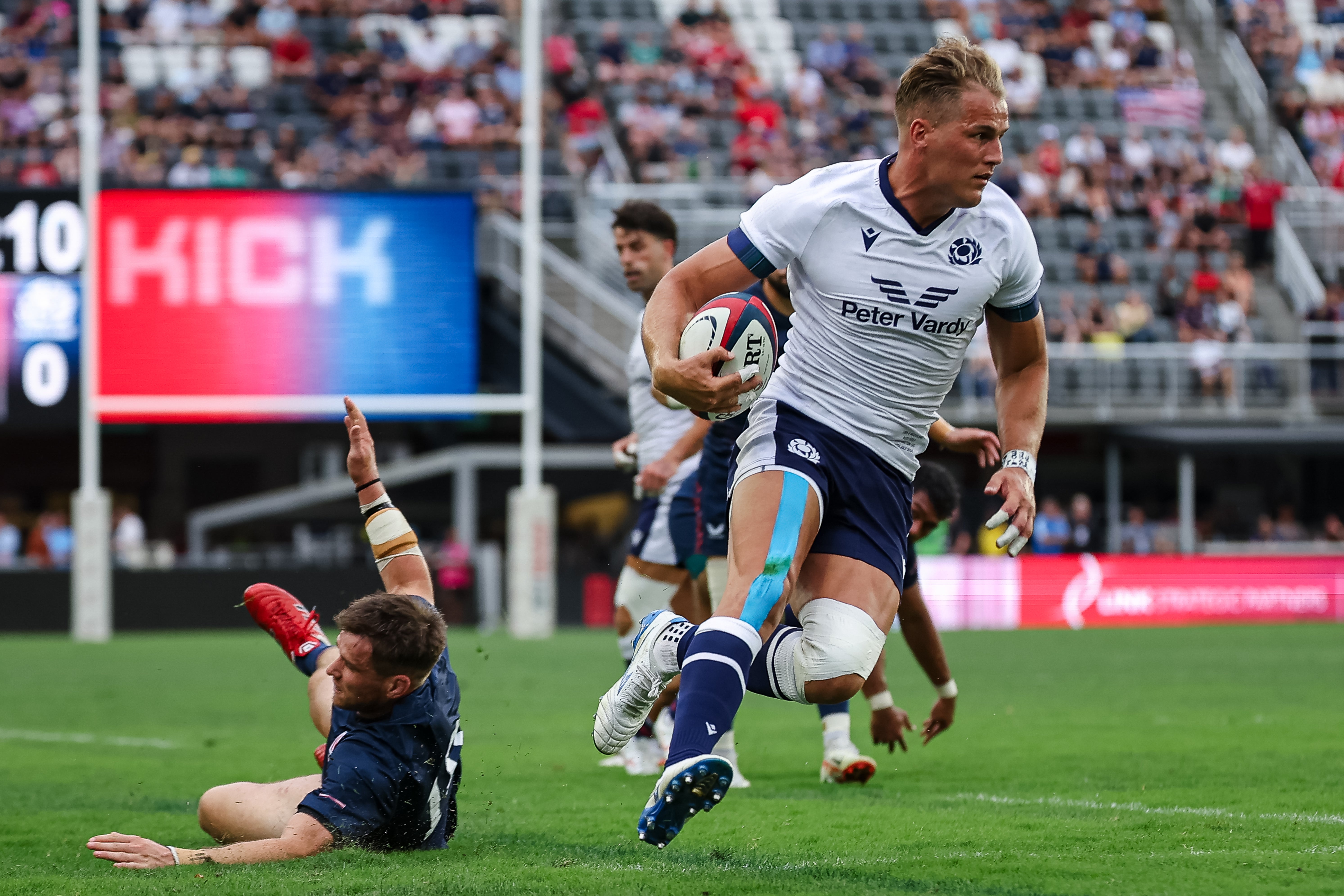 Duhan van der Merwe scored his 27th try for Scotland in the win